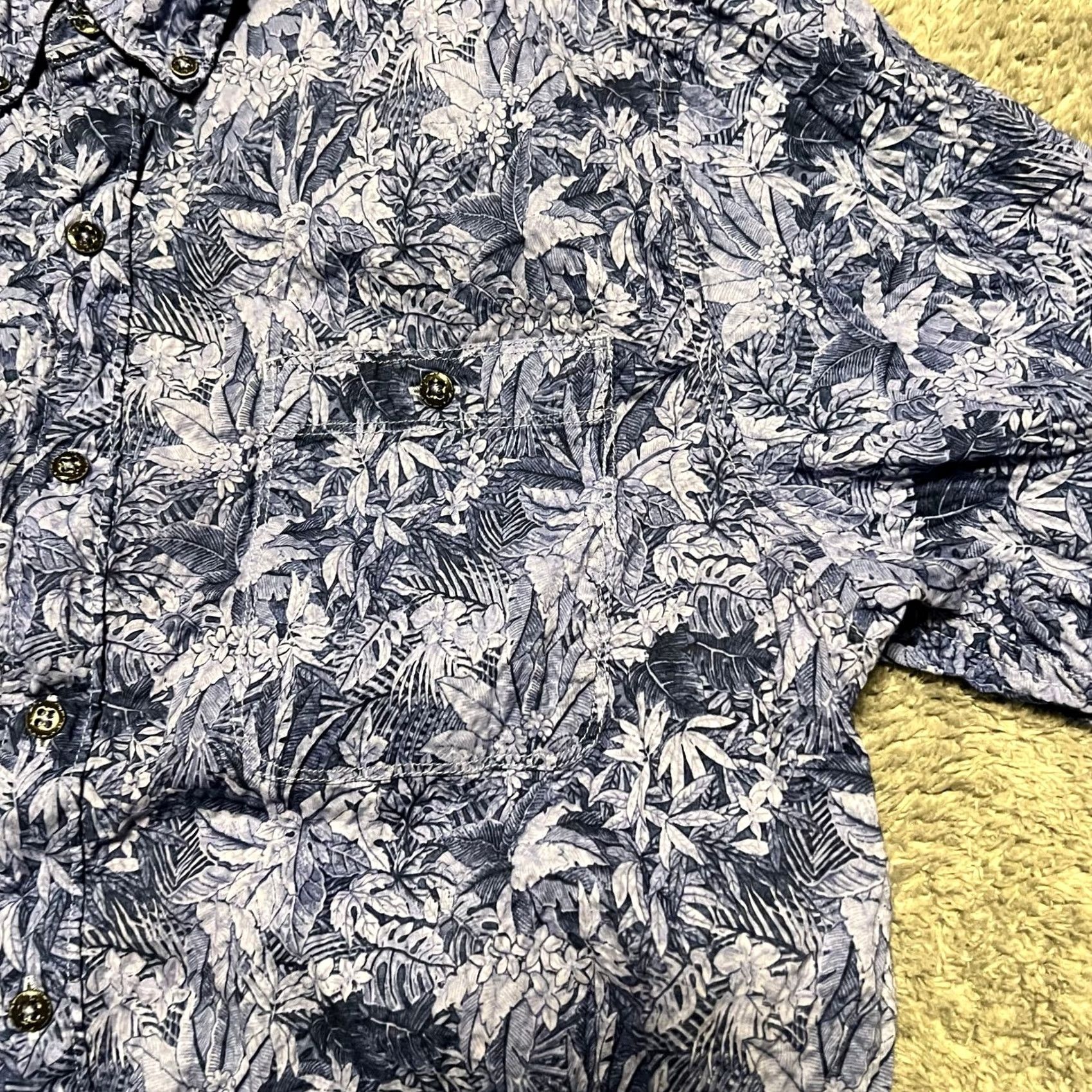 Tommy Bahama Tommy Bahama Shirt Mens Medium Blue Floral All Over Print Short Sleeve Button Shirt Size US M / EU 48-50 / 2 - 2 Thumbnail
