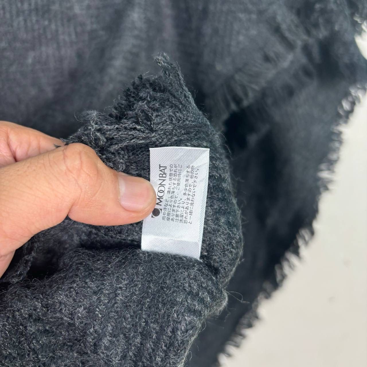 Cloak Moonbat Japan Vintage Herringbone Wool Poncho Cape Black Size US M / EU 48-50 / 2 - 5 Thumbnail