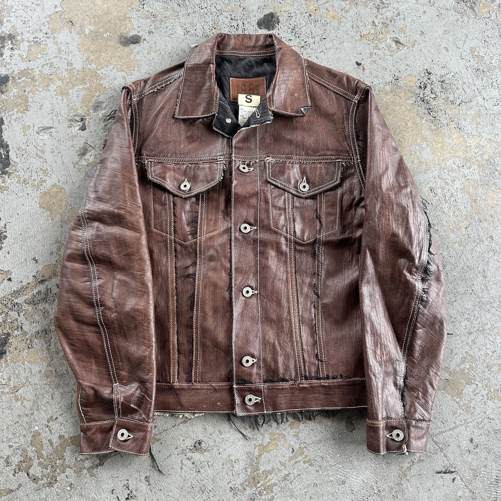 Gap Gap Vintage Brown Leather Jacket Genuine Leather Sz S | Grailed