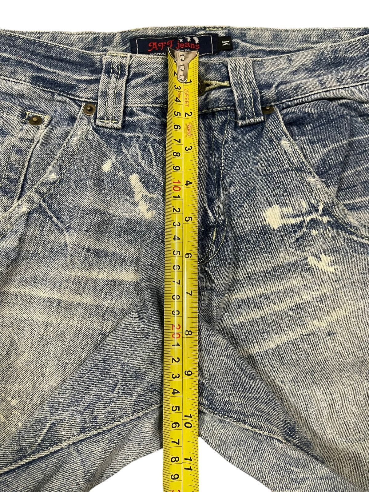 If Six Was Nine Vintage Japanese Brand Blue Wash Style Paint Splash Jeans Size US 30 / EU 46 - 13 Thumbnail