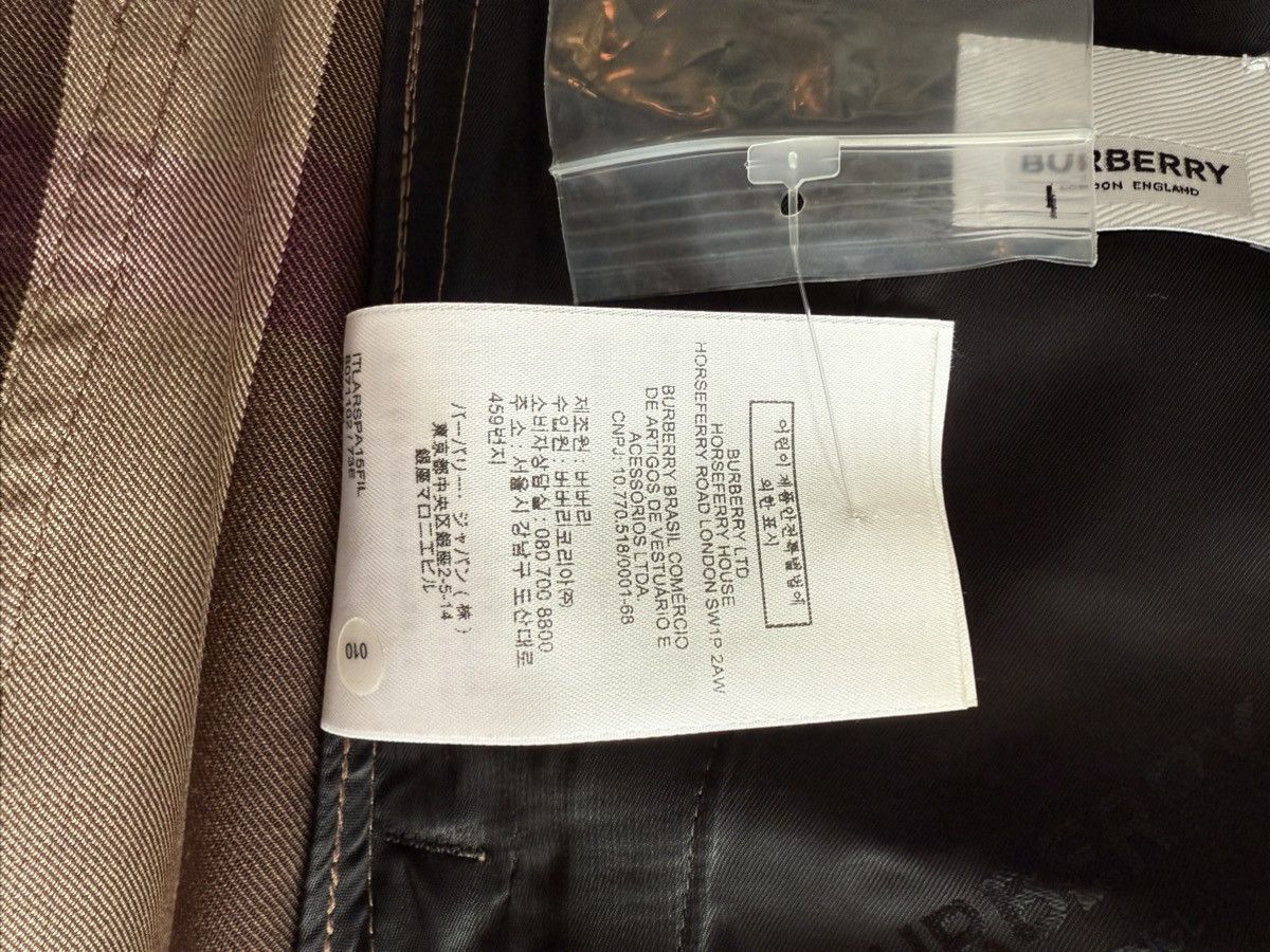 Burberry Burberry Wool Wide-Leg Check Trousers Size 27" / US 4 / IT 40 - 7 Thumbnail