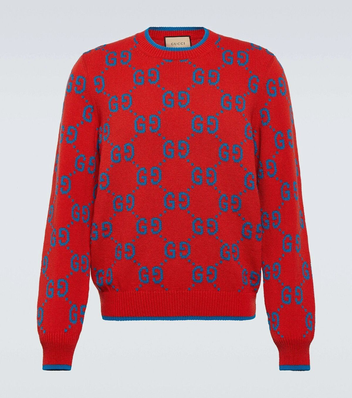Gucci o1s1wg110925 GG Knit Cotton Jacquard Sweater in Multicolor Size US L / EU 52-54 / 3 - 1 Thumbnail