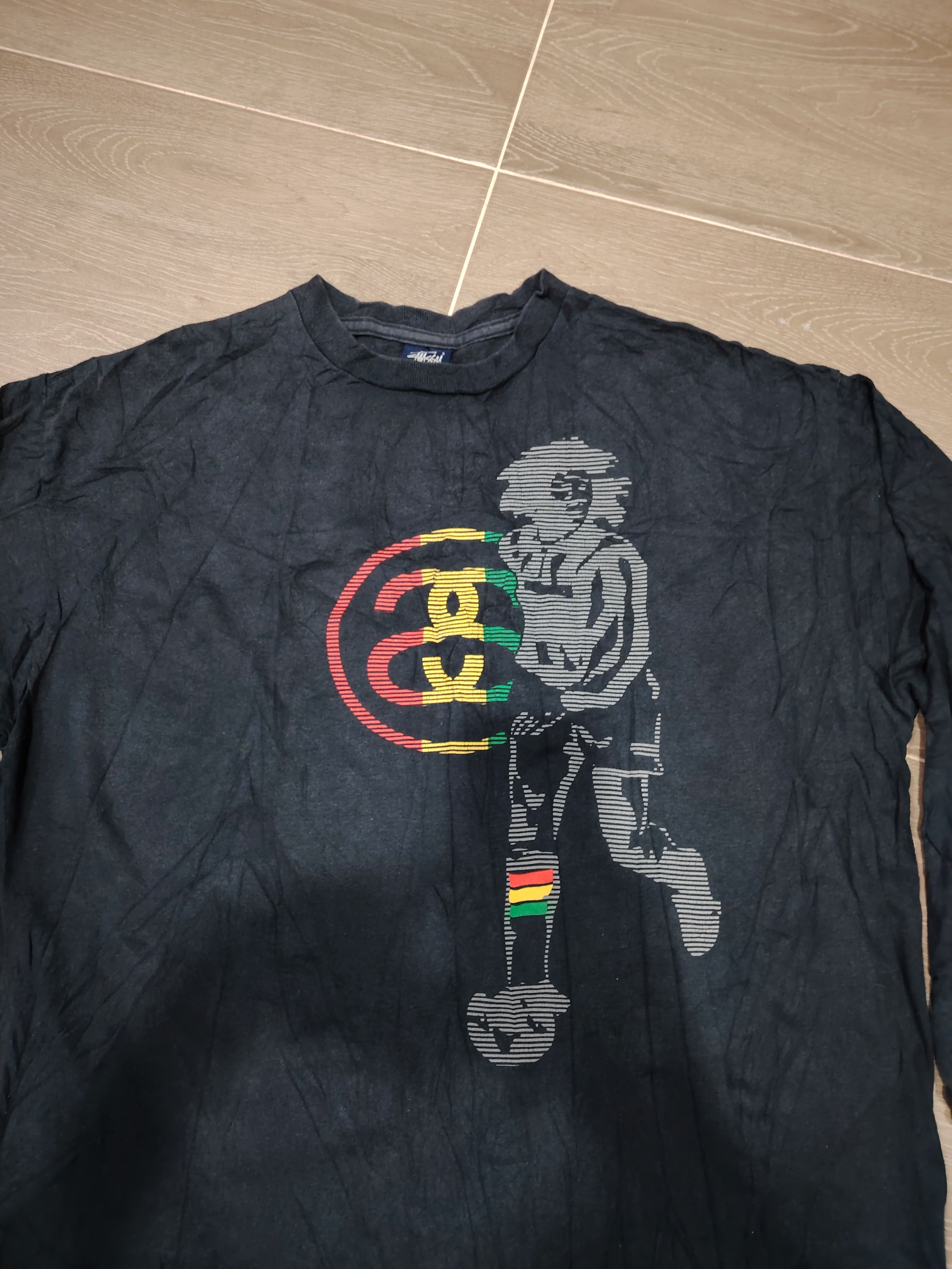 Stussy Vtg 90s Stussy Rasta Long Sleeve Size US XL / EU 56 / 4 - 2 Thumbnail