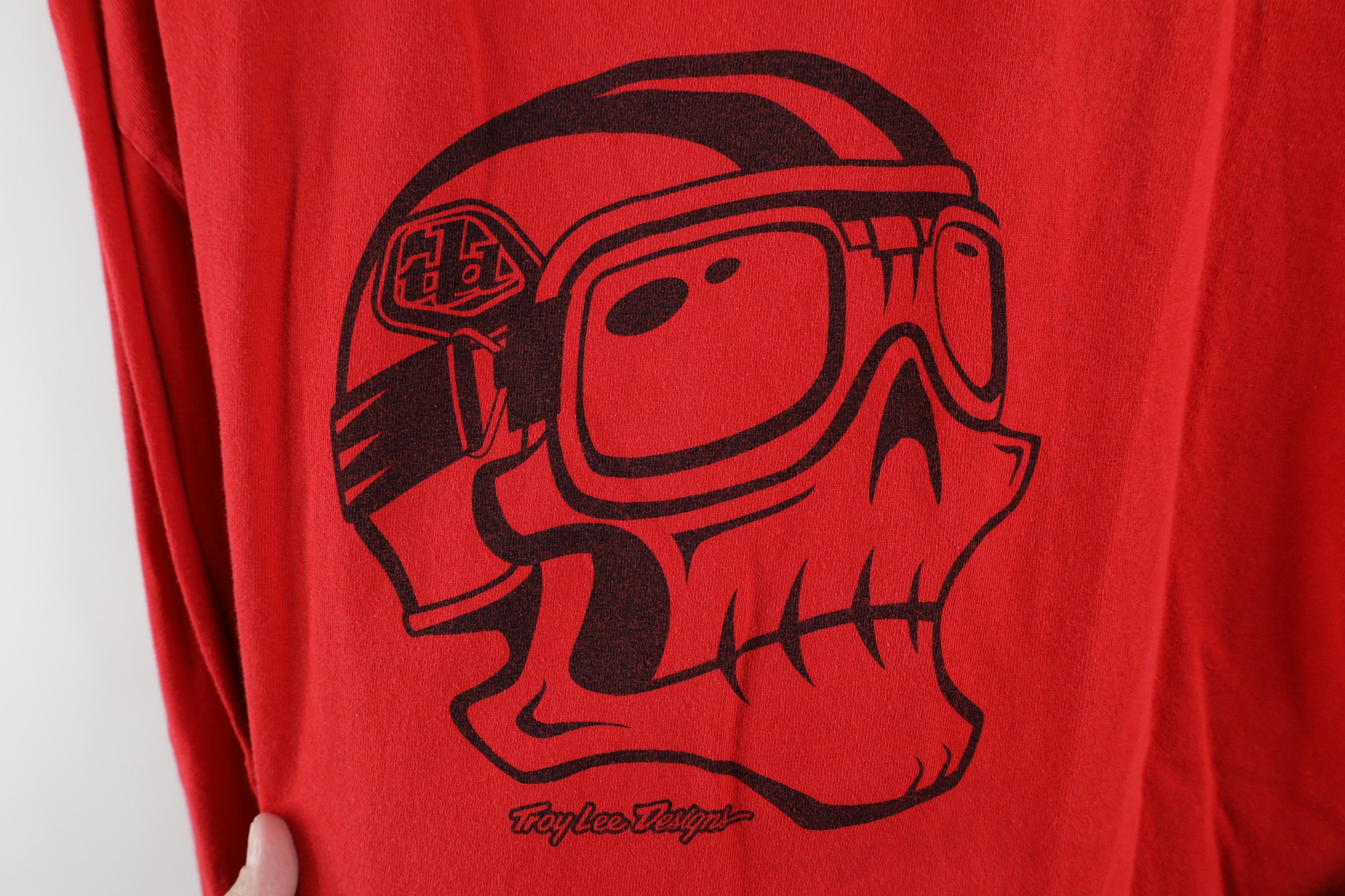 Vintage Vintage Troy Lee Designs Racing Long Sleeve T-Shirt Red Size US L / EU 52-54 / 3 - 4 Thumbnail