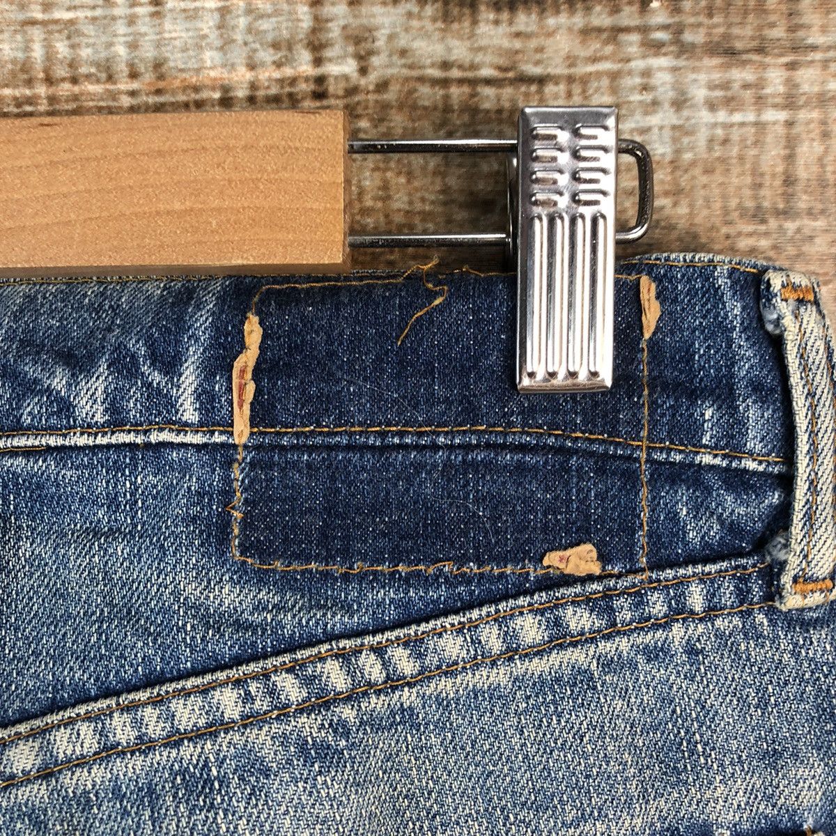 Levi's DLL Levis Blue ripped vintage Denim Pants #C240 Size US 27 - 22 Thumbnail