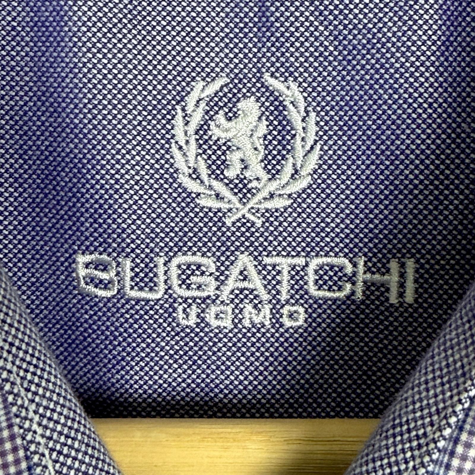 BUGATCHI Bugatchi Uomo Mens 18 36/37 Light Blue Red Plaid Button Down Size US XL / EU 56 / 4 - 4 Thumbnail