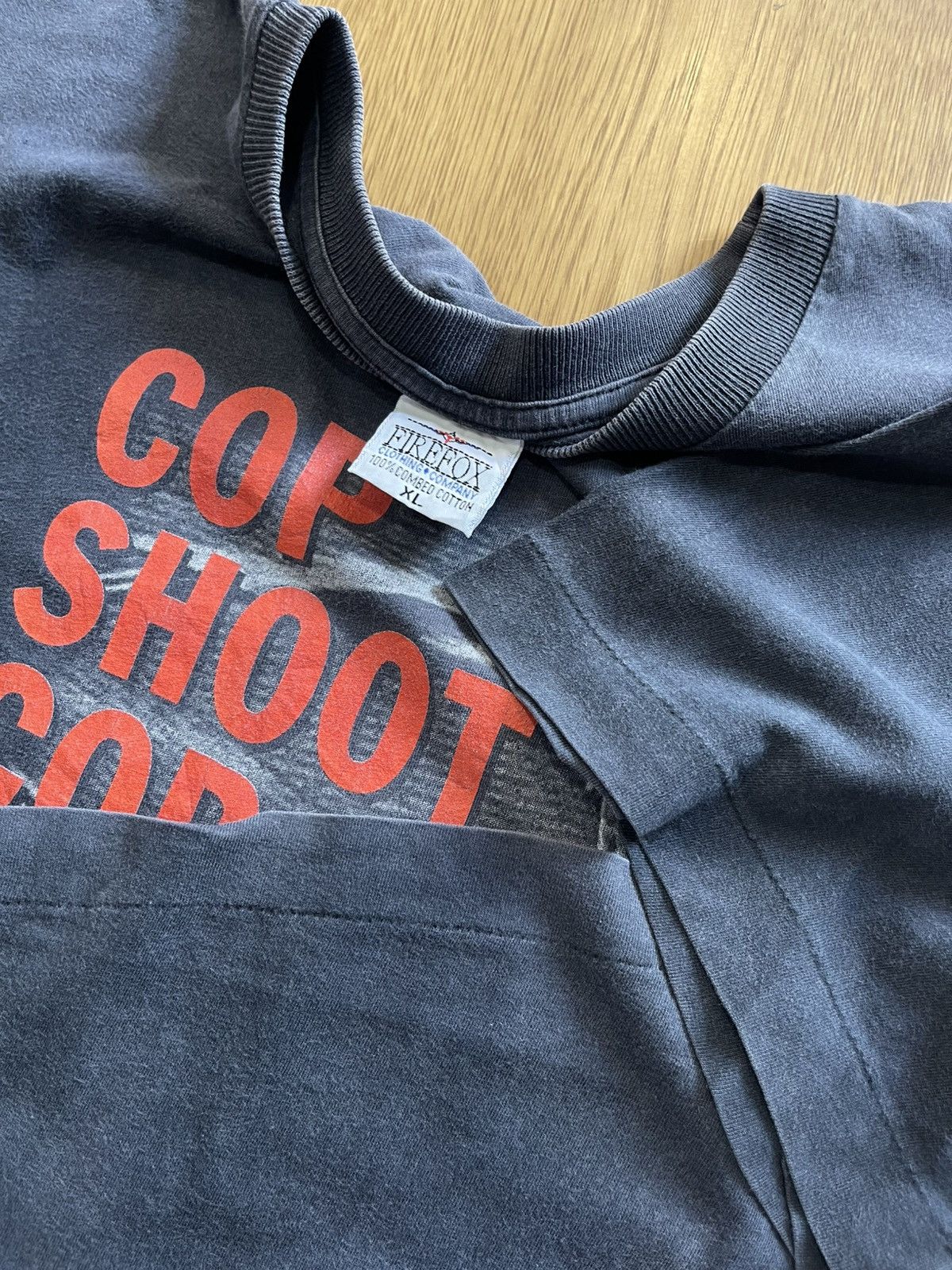 Band Tees Vintage Fade Black Cop Shoot Cop Ask Question Later T shirt Size US XL / EU 56 / 4 - 5 Thumbnail
