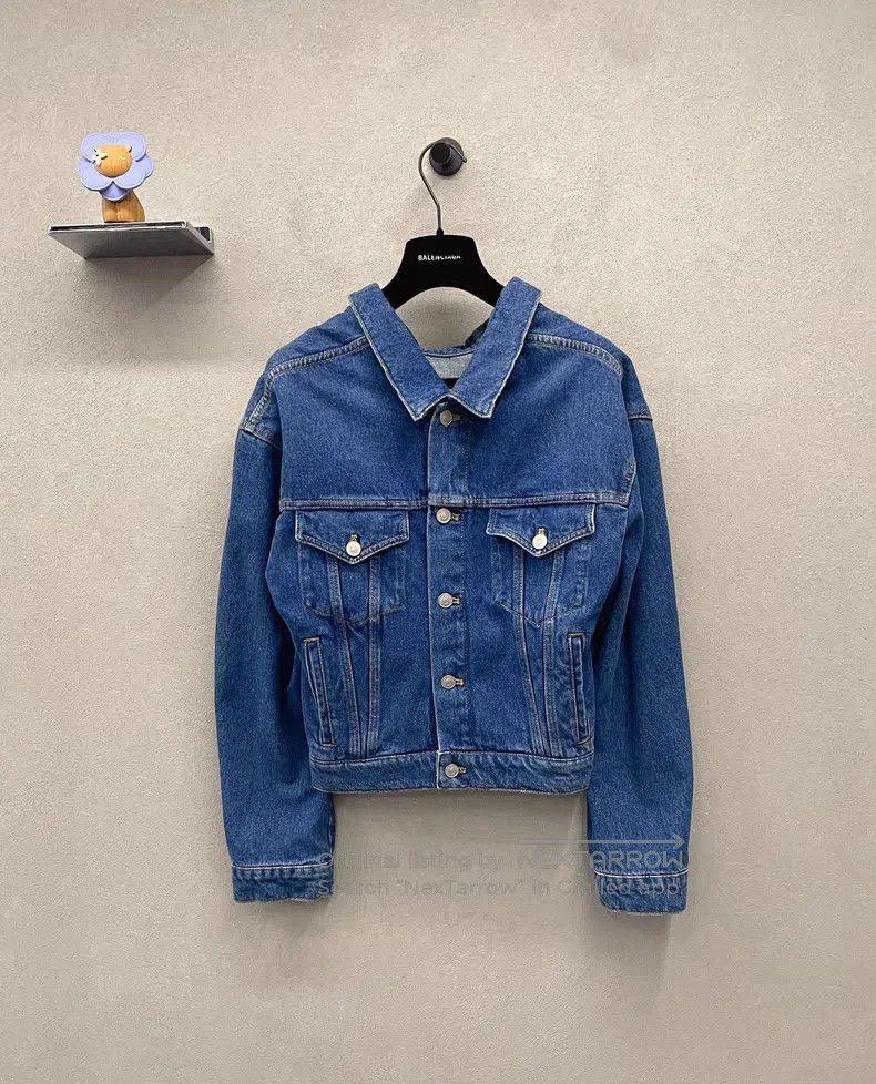 Balenciaga Balenciaga Blue Denim Jacket Size XS / US 0-2 / IT 36-38 - 1 Thumbnail