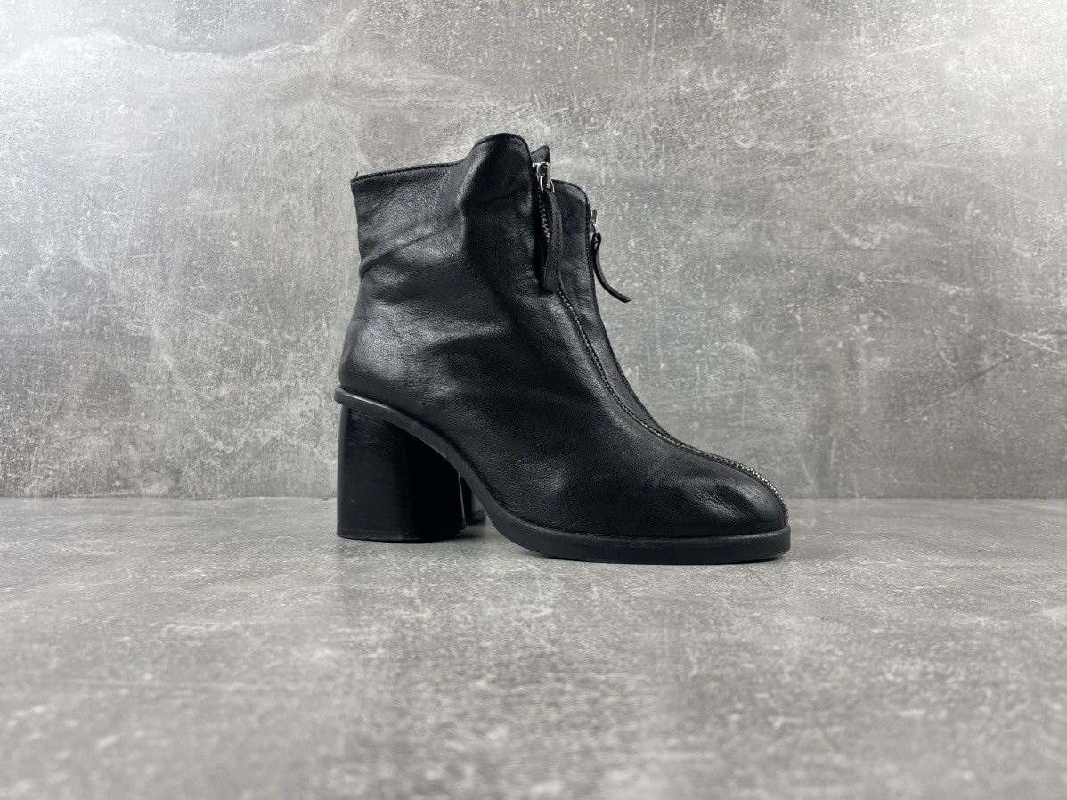 Seditionaries × Vintage Archive Avant Garde Opium Black Full Zip Heel Leather Boots Size US 7 / IT 37 - 2 Thumbnail