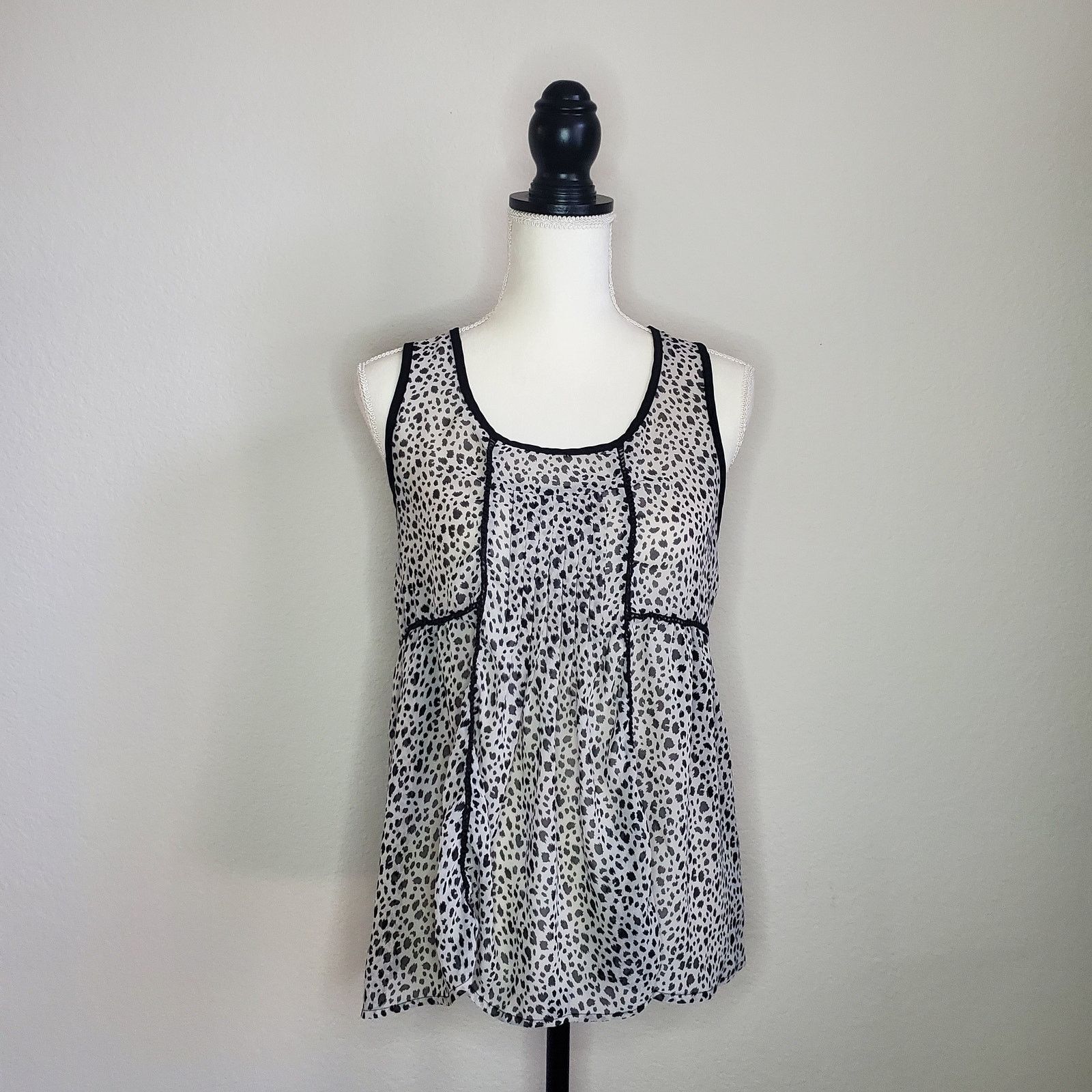 Other Chloe K Sheer Leopard Print Tank Top Medium Size M / US 6-8 / IT 42-44 - 1 Thumbnail