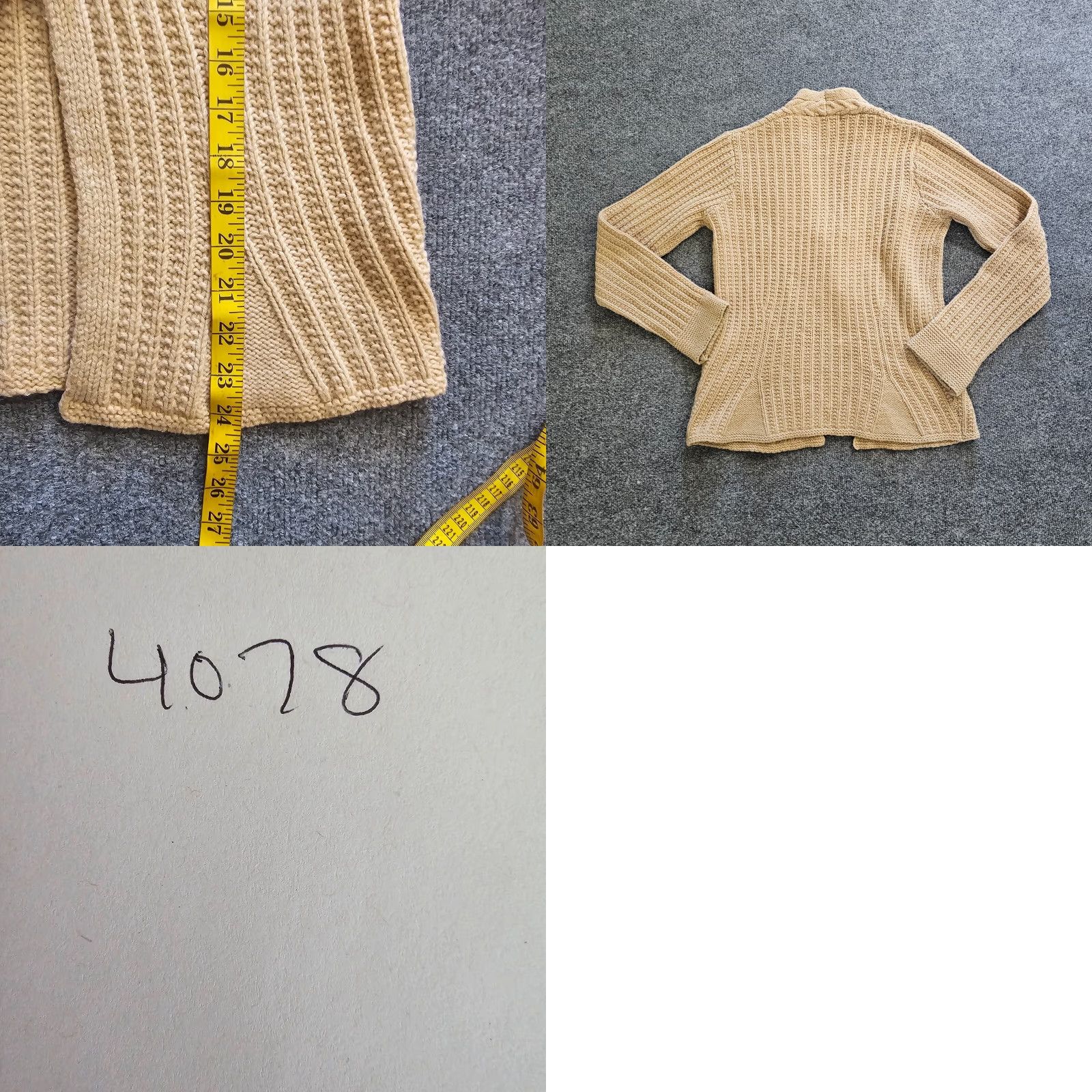 Camel Sleeping On Snow Cardigan Sweater Women Small Beige Camel Hair Blend Long Sleeve Size S / US 4 / IT 40 - 8 Thumbnail