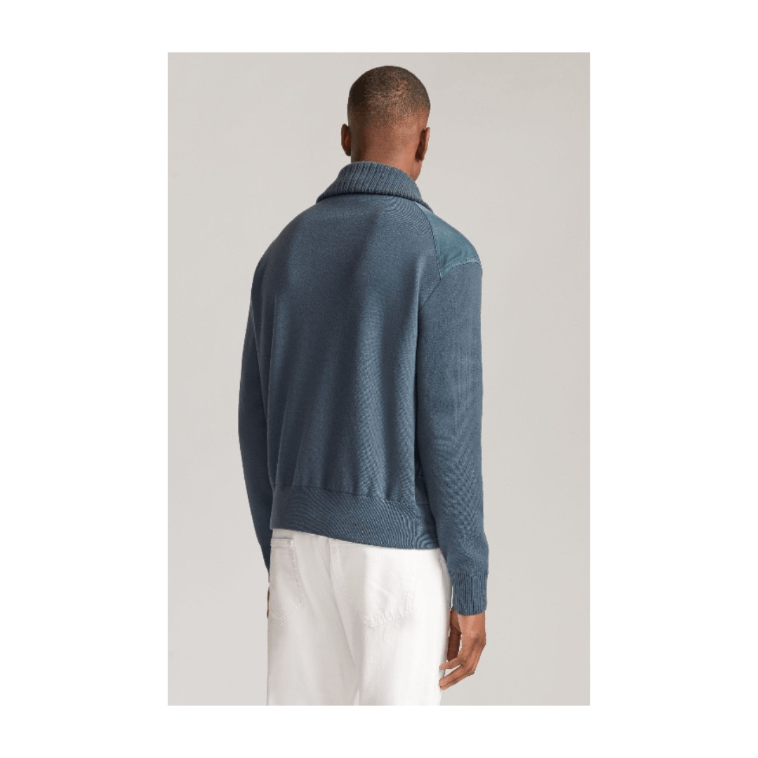 Loro Piana o1srvl11e1224 Berry Bomber Jacket in Blue Size US XL / EU 56 / 4 - 4 Thumbnail