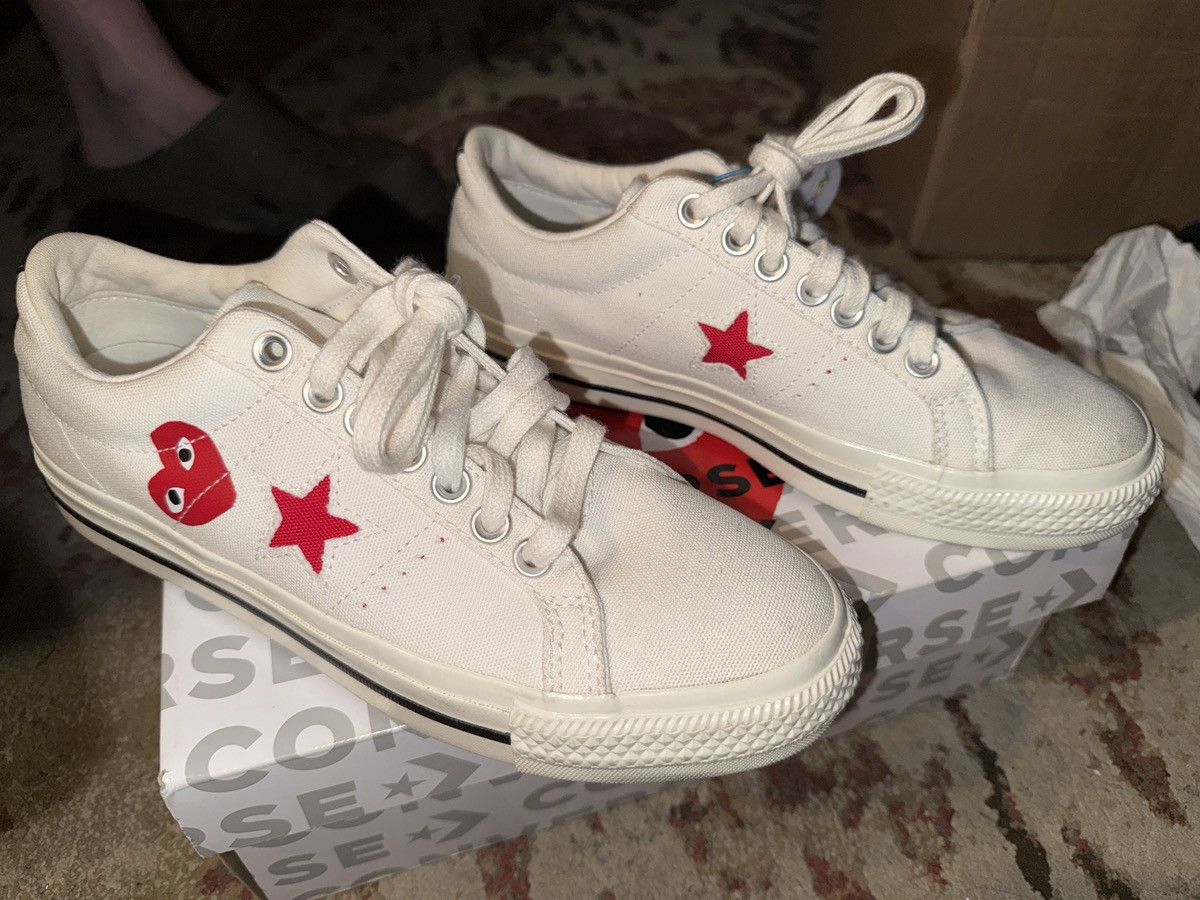 Comme des Garcons PLAY × Converse Converse x Comme des Garcons Play, one star “cloud dancer” Size US 8 / EU 41 - 2 Thumbnail