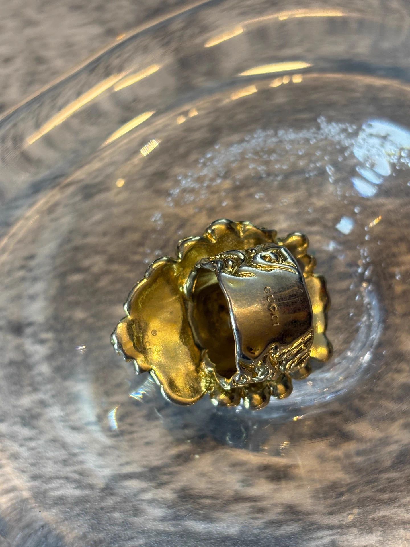 Gucci Gucci Emerald Lion Head Ring size m Size ONE SIZE - 3 Thumbnail