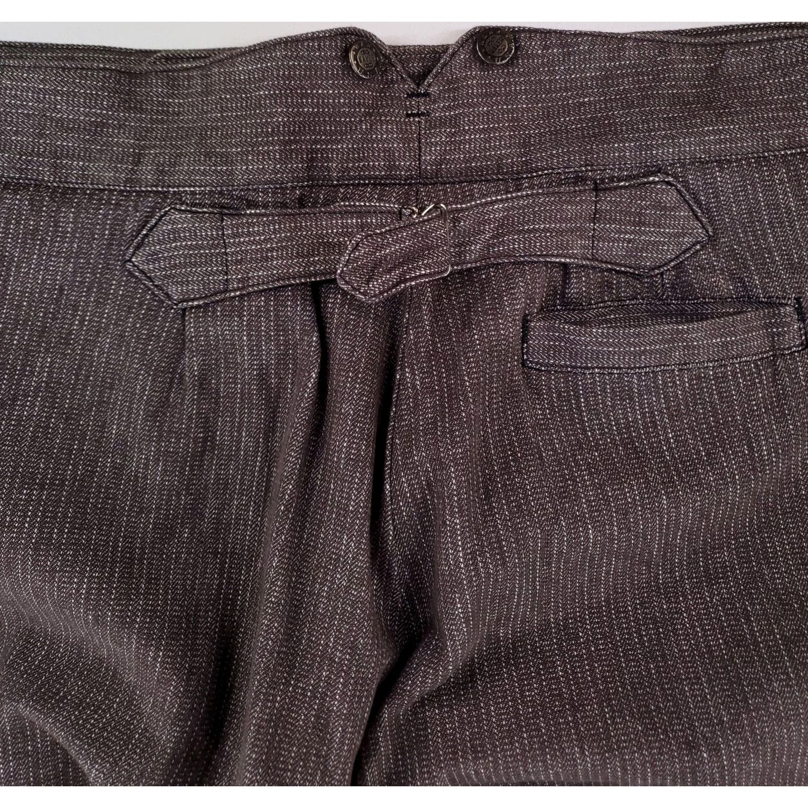 Vintage Wah Maker Buckleback Pants Western Gray Made USA Mens 38 Regular 38 x 34 Inseam 34 Brown Chino Shirt? Size US 38 / EU 54 - 5 Thumbnail