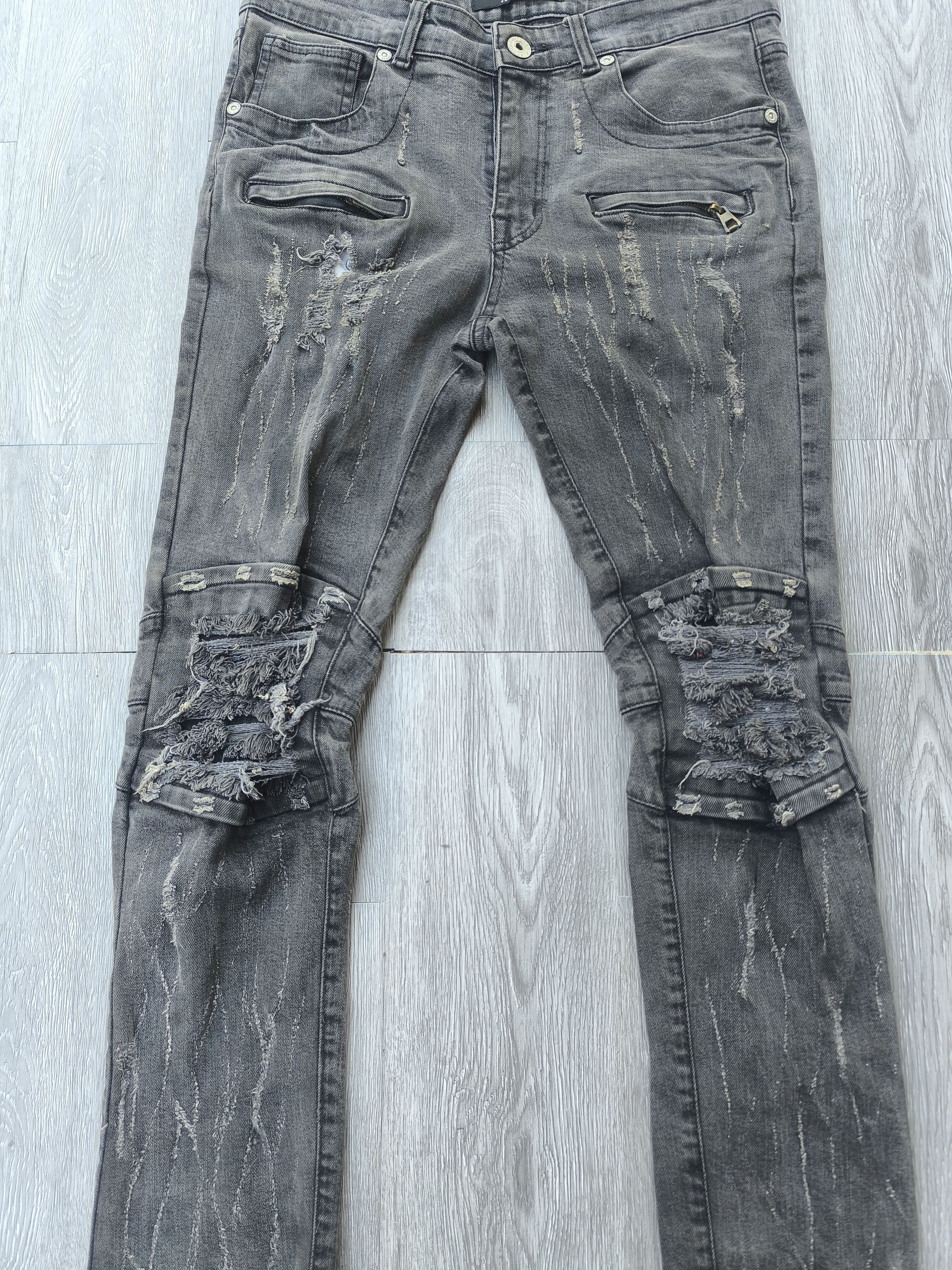 Japanese Brand × KMRii × Le Grande Bleu (L.G.B.) Biker Jeans rockers slim fit Size US 34 / EU 50 - 3 Thumbnail