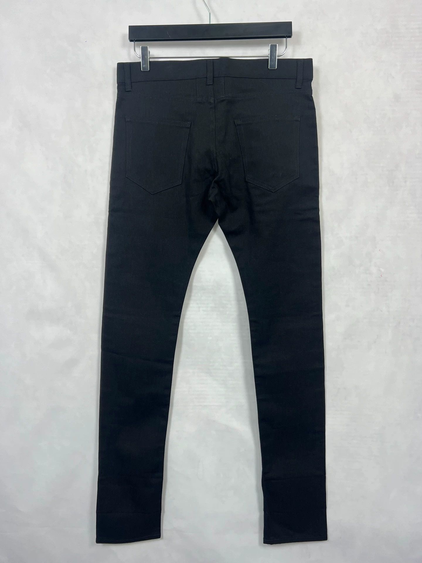 Saint Laurent Paris SLP 13SS Hedi Slimane Black Basic Denim Jeans 32 Size US 32 / EU 48 - 2 Thumbnail