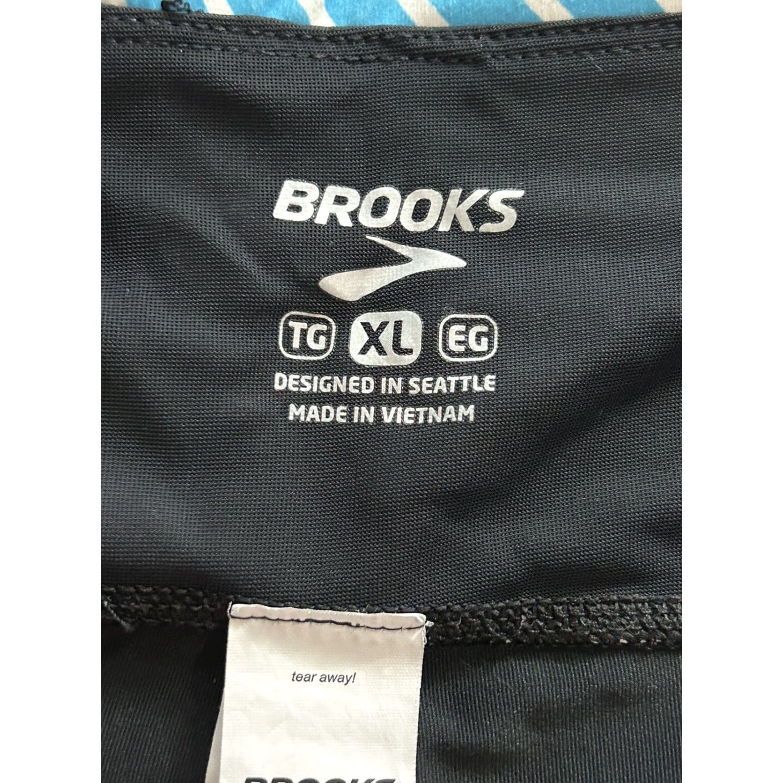 Brooks Brooks Womens Capri Cropped Work Out Pants XL Black Blue Gym Athleisure Sports Size 40" / US 18 - 5 Thumbnail