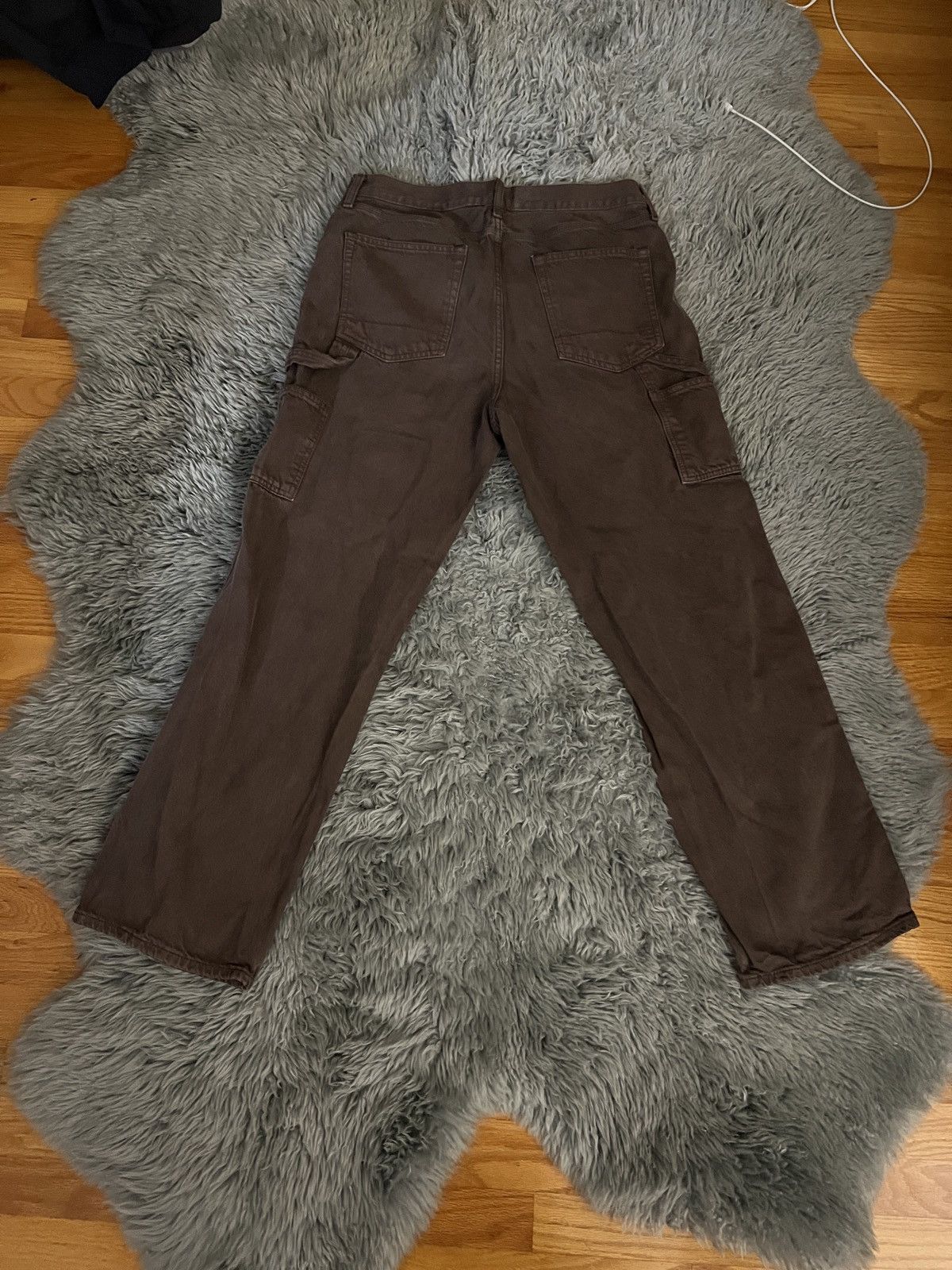 Aeropostale Mens Brown Aeropostale Carpenter Pants Size US 30 / EU 46 - 2 Thumbnail