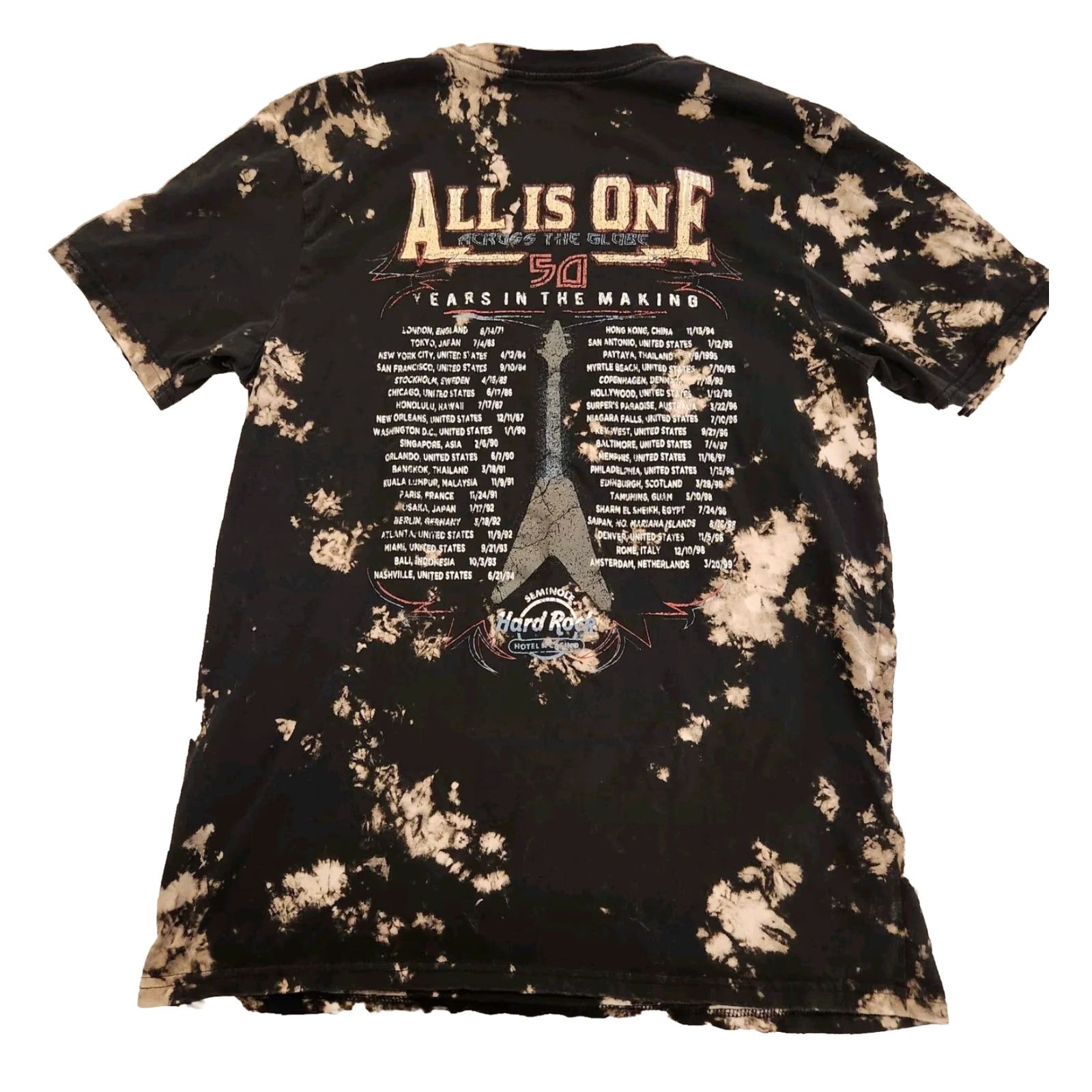Hard Rock Cafe Hard Rock Guitar Co T Shirt World Tour Seminole Tie Dye Size L Size US L / EU 52-54 / 3 - 3 Thumbnail