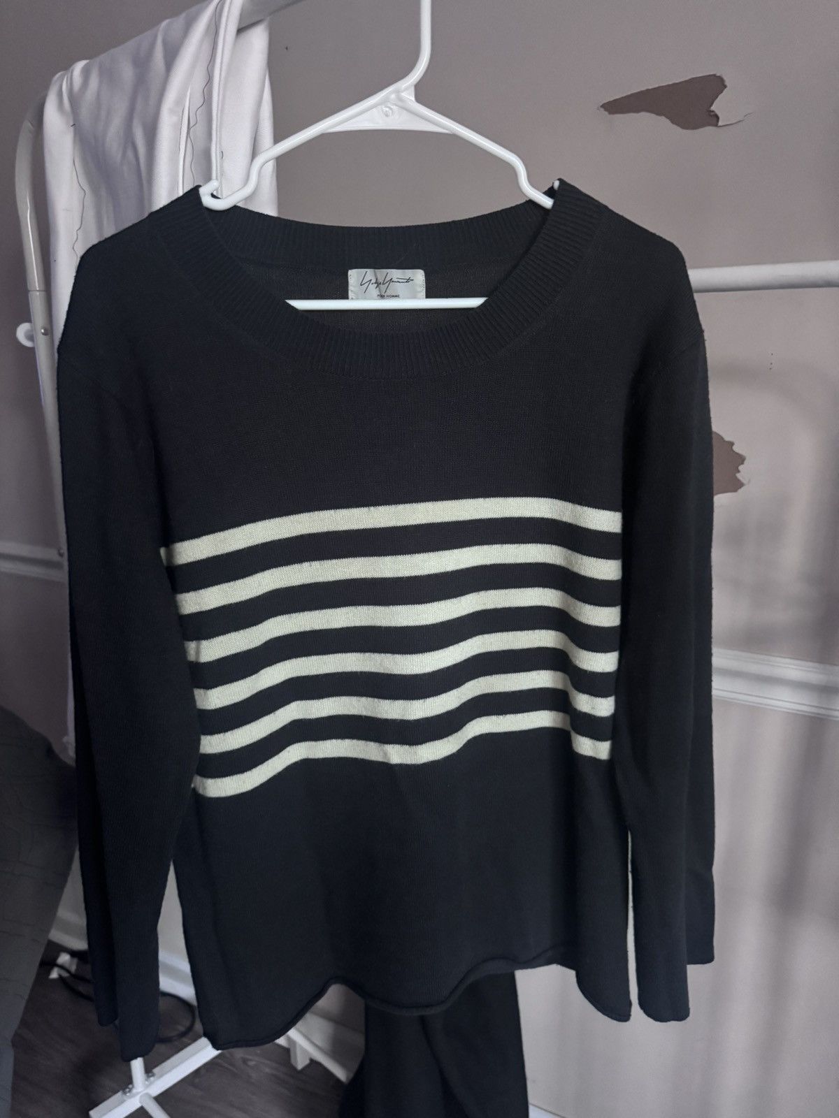 Yohji Yamamoto Stripe YY knit Size US L / EU 52-54 / 3 - 1 Thumbnail