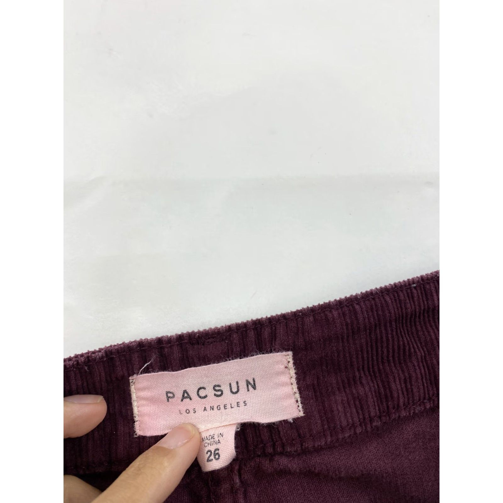 Pacsun Pacsun Corduroy Skirt 26 Burgundy Red Mini Buttons Size 26" / US 2 / IT 38 - 3 Thumbnail
