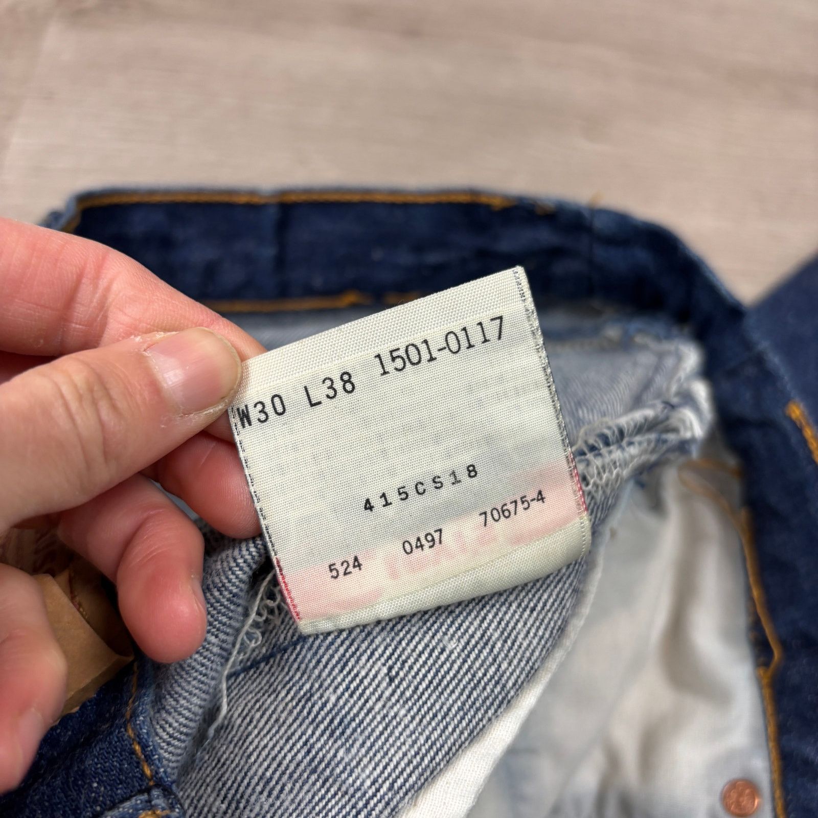 Levi's × Vintage Vintage 90s Levi's 501 XX Straight Leg Jeans 30x38 (33x35) Size US 33 - 10 Thumbnail