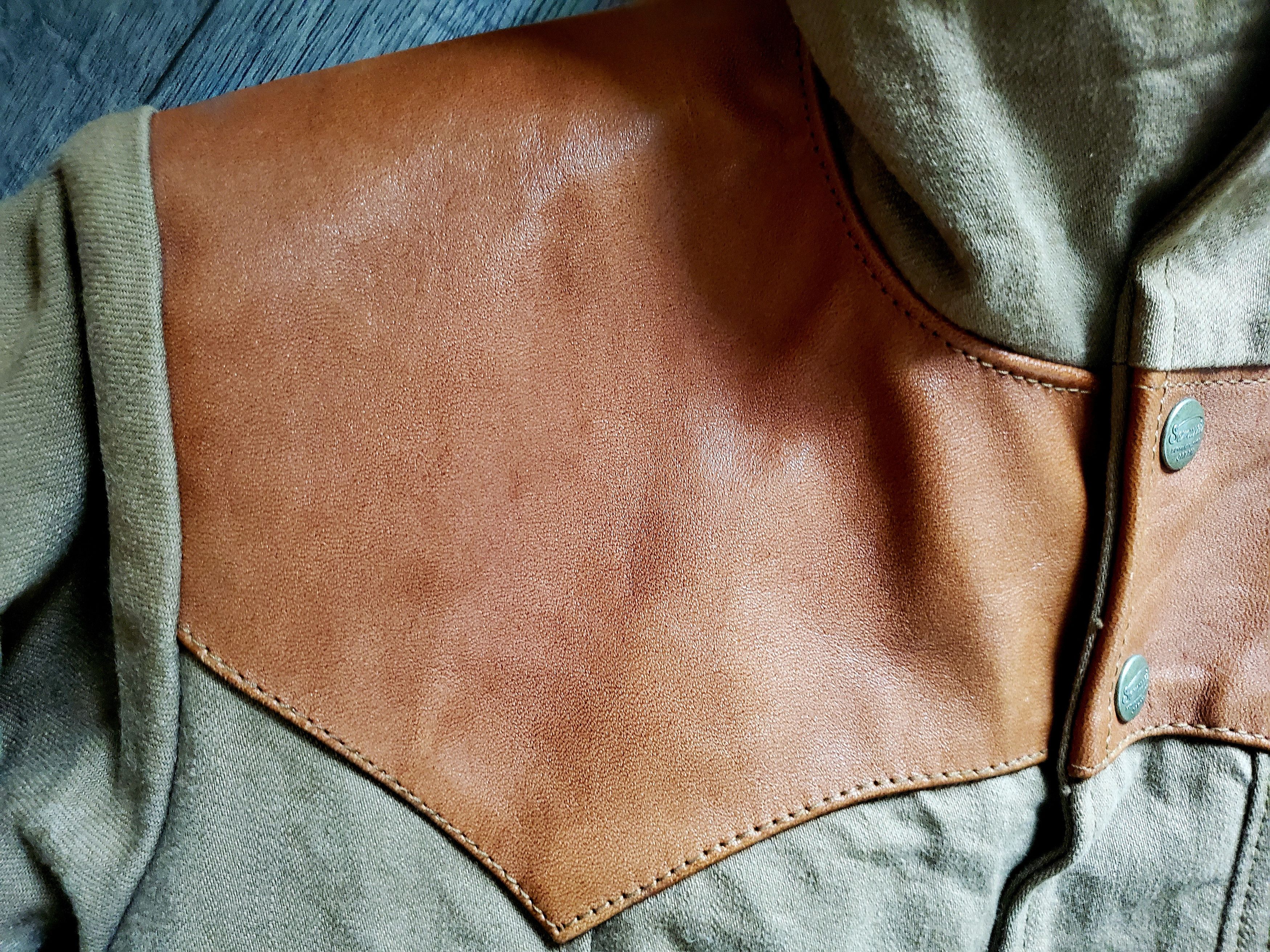 Samurai Jeans Kakishibu Horsehide Selvedge Chino Down Jacket Size US L / EU 52-54 / 3 - 9 Thumbnail