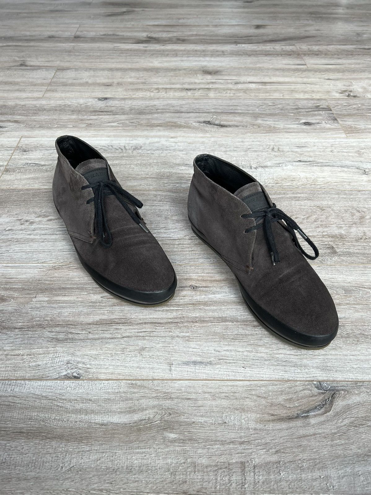 PRADA MILANO Suede Lace Up Chukka Boots