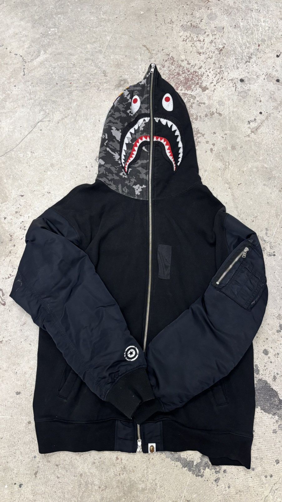 Bape × Lacoste Bape x Lacoste Aligator Full Zip Hoodie black 5