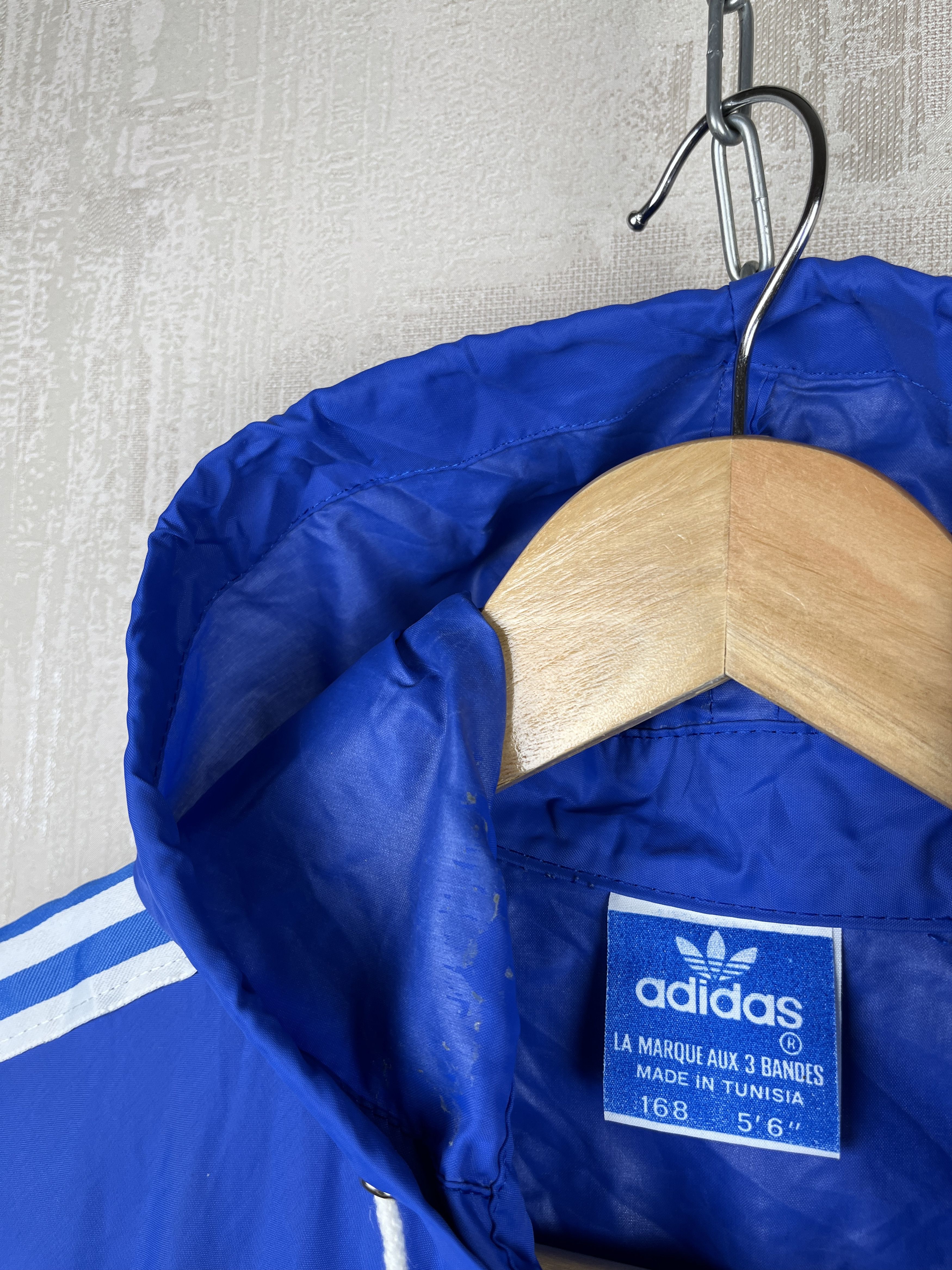 Adidas 70's 80's Adidas Vintage Nylon Windbreaker Hooded Jacket Size US S / EU 44-46 / 1 - 7 Thumbnail