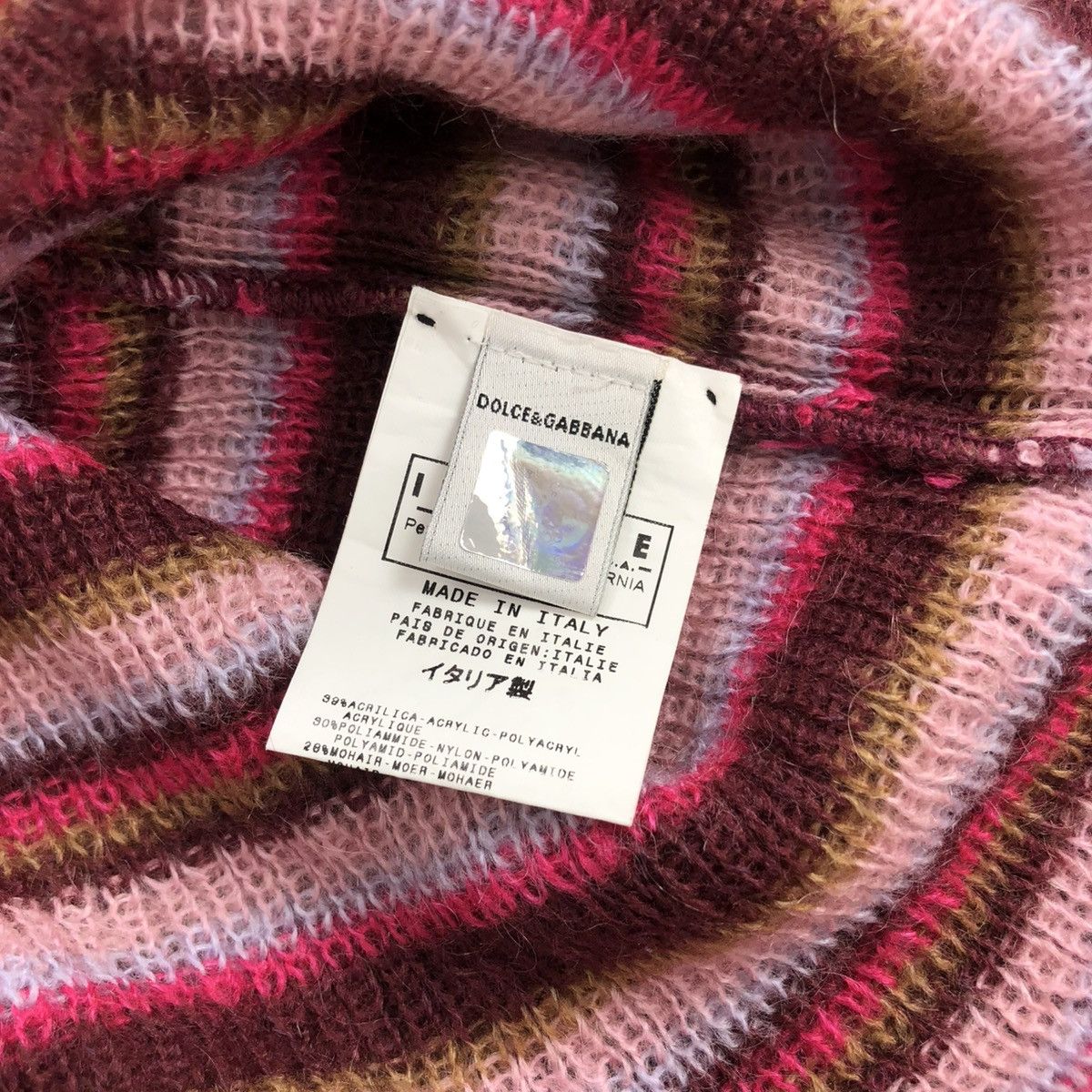 Dolce & Gabbana 2000s Dolce & Gabbana D&G Striped Mohair Knit Sweater Luxury Size US M / EU 48-50 / 2 - 8 Thumbnail