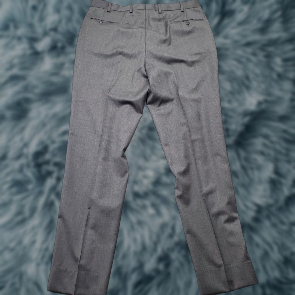 Jos. A. Bank Jos. A. Bank Dress Pants Mens 36x32 Charcoal Tailored Fit Formal Straight Leg Pants Mens Size 36 Charcoal Slashin Pocket Flat Front Inseam 32.5" Size US 36 / EU 52 - 1 Thumbnail