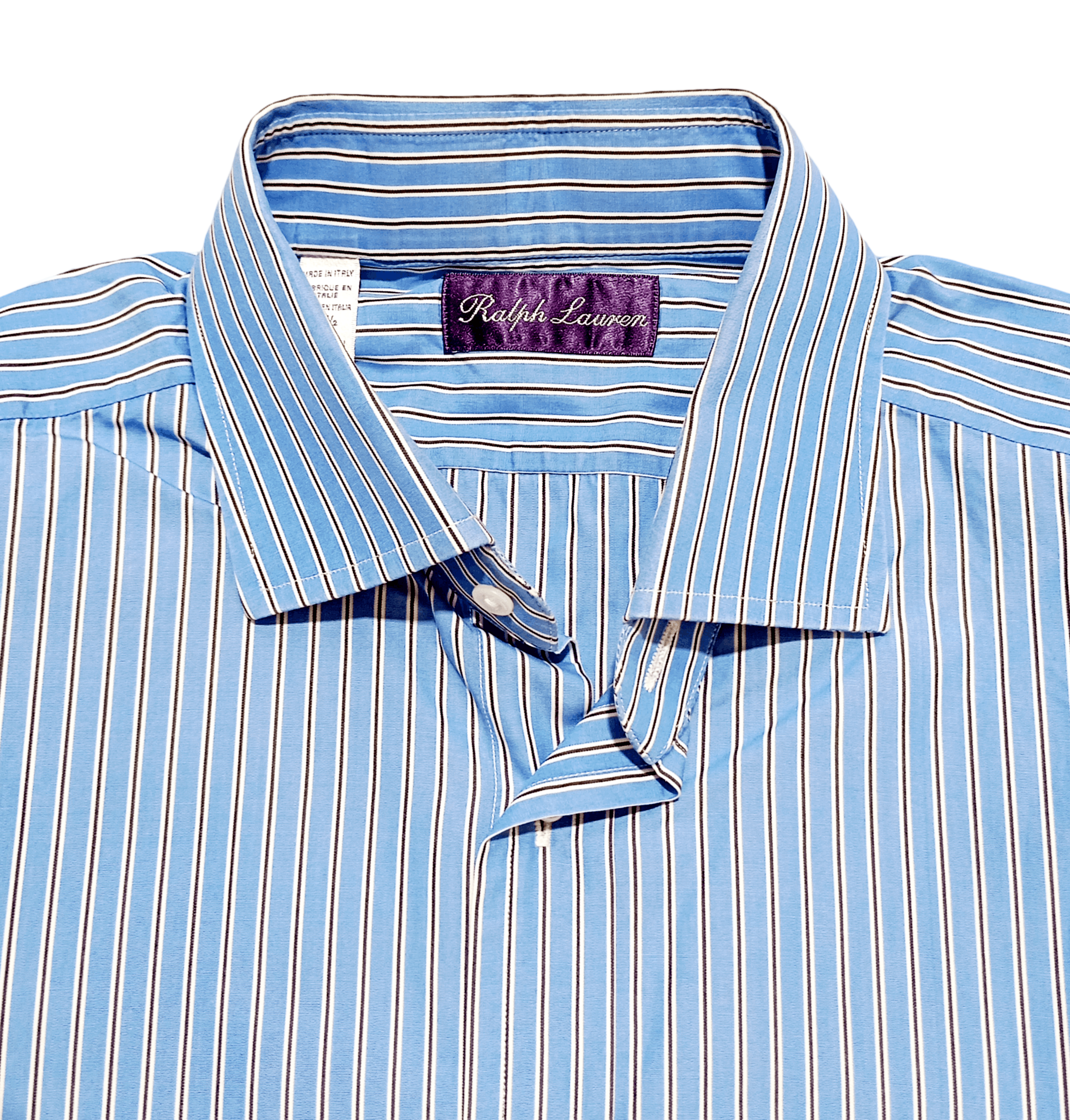 Ralph Lauren Purple Label Mens 15.5 Dress Striped Shirt