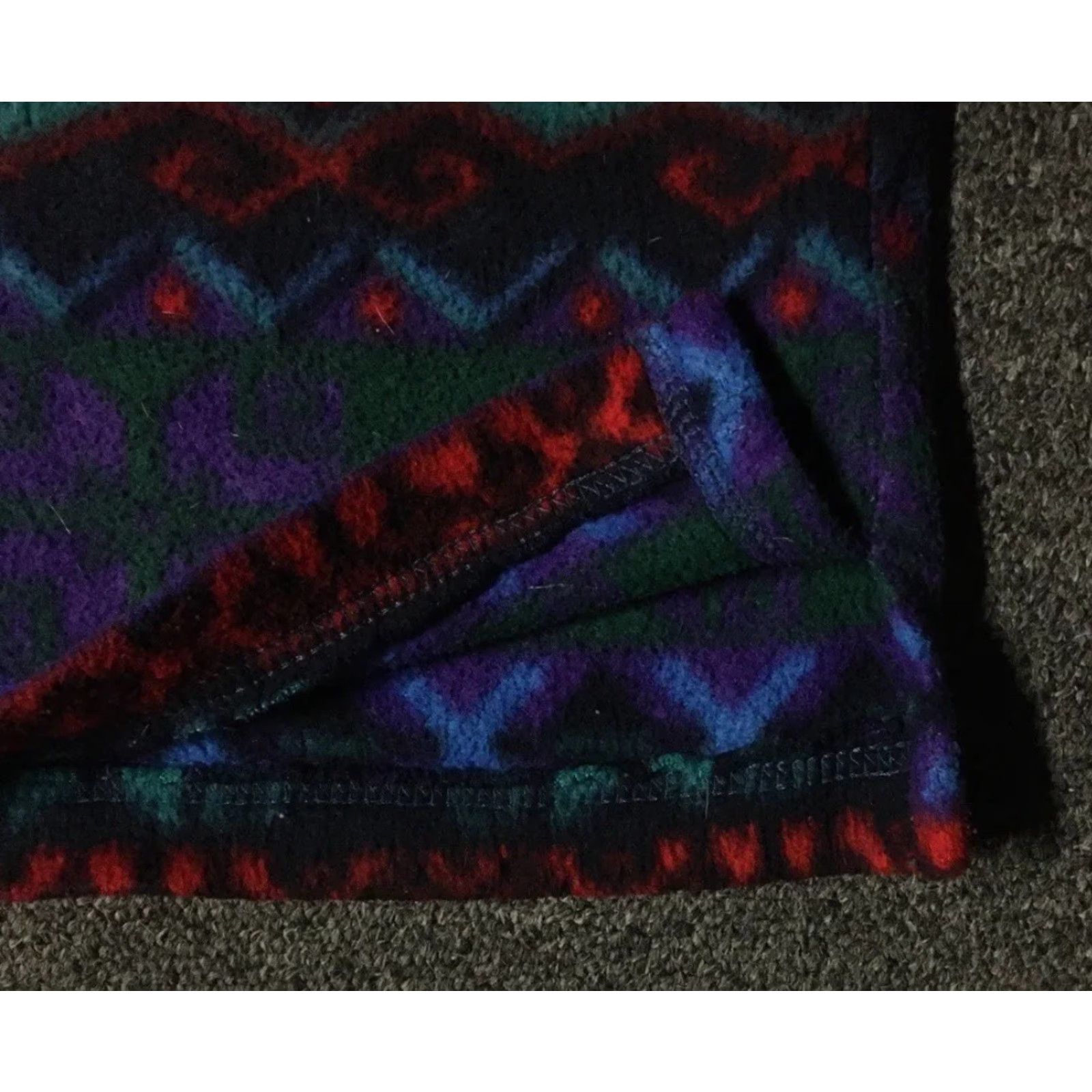 Vintage VINTAGE Aztec Fleece Mockneck Sweatshirt M 90s Blue Pullover Mens Southwestern Surf Skate Grunge USA 80s Tribal Republican? Size US M / EU 48-50 / 2 - 3 Thumbnail