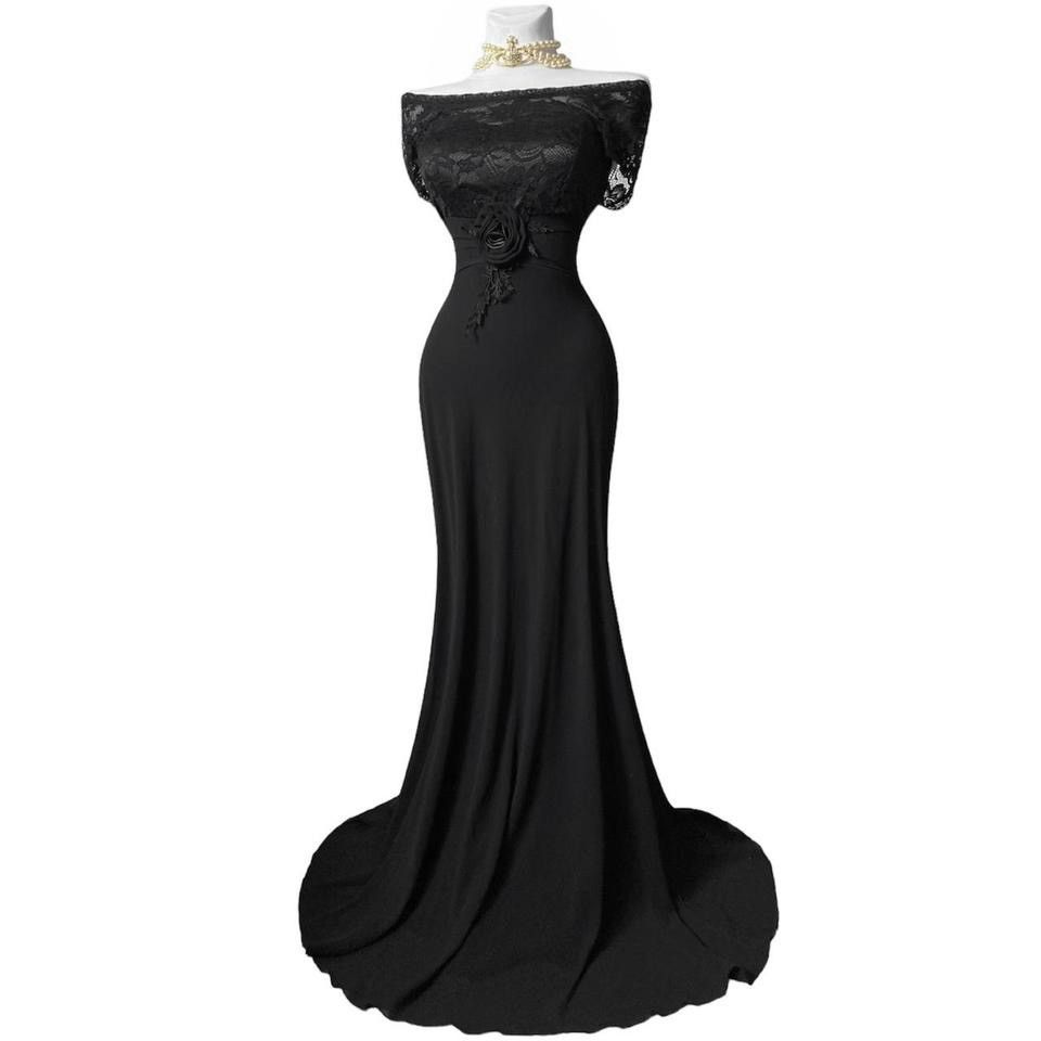 Vintage Dark fashion Vamp maxi evening dress Size S / US 4 / IT 40 - 1 Thumbnail