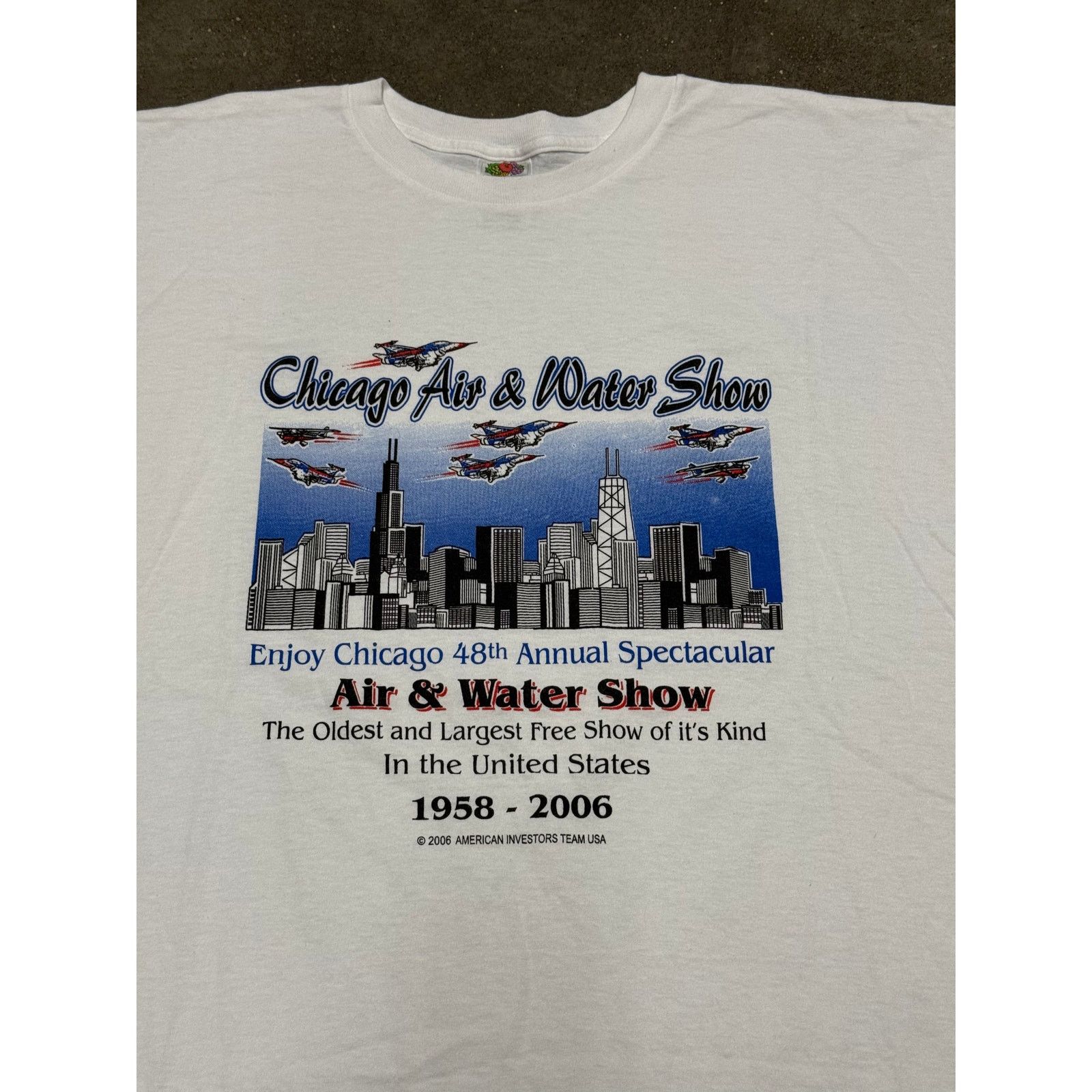 Vintage Vintage 2006 Chicago Air Show Y2K T-Shirt Size US XXL / EU 58 / 5 - 2 Thumbnail