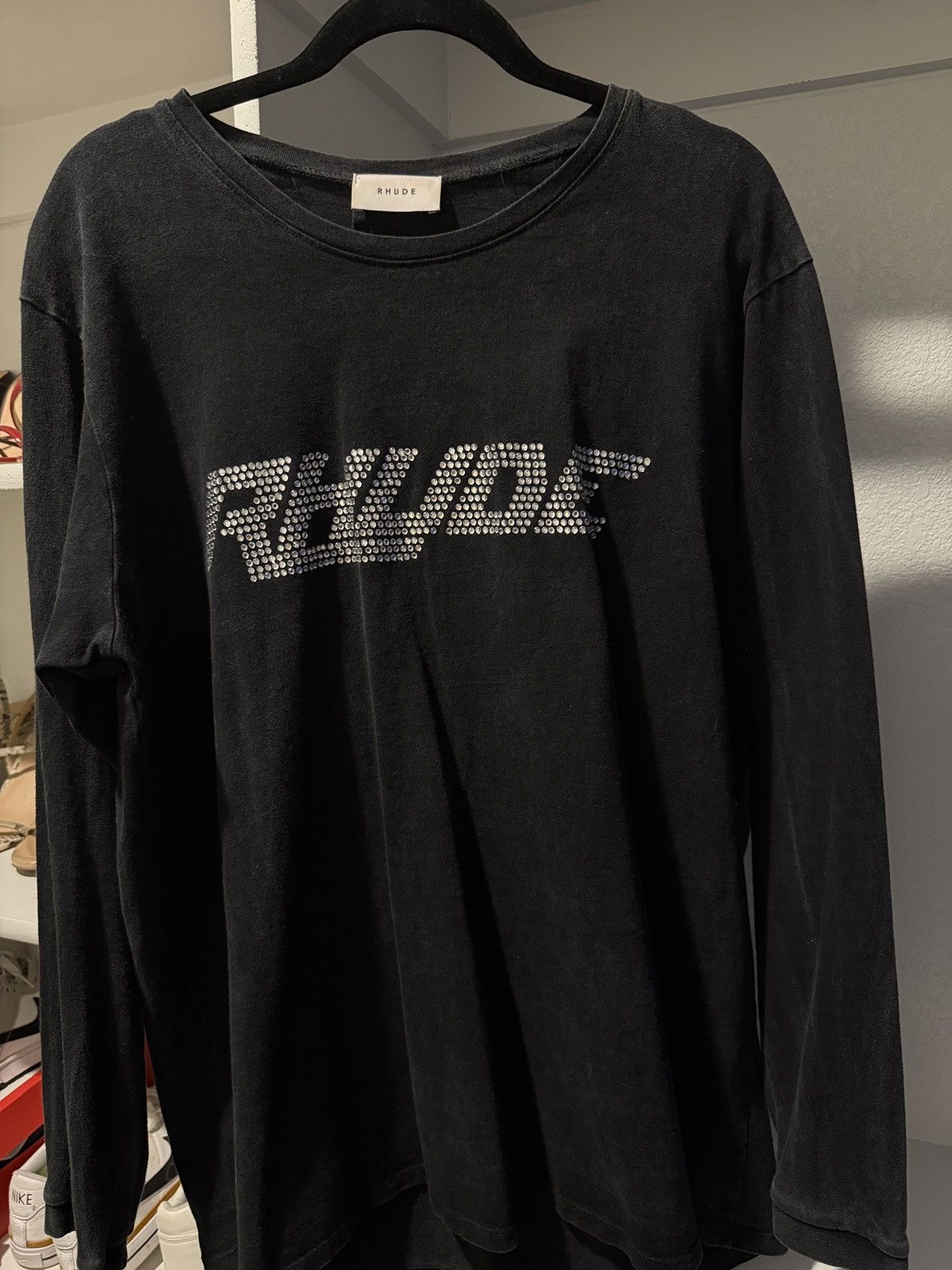 Rhude RHUDE swavorski crystal long sleeve shirt Size US L / EU 52-54 / 3 - 1 Thumbnail
