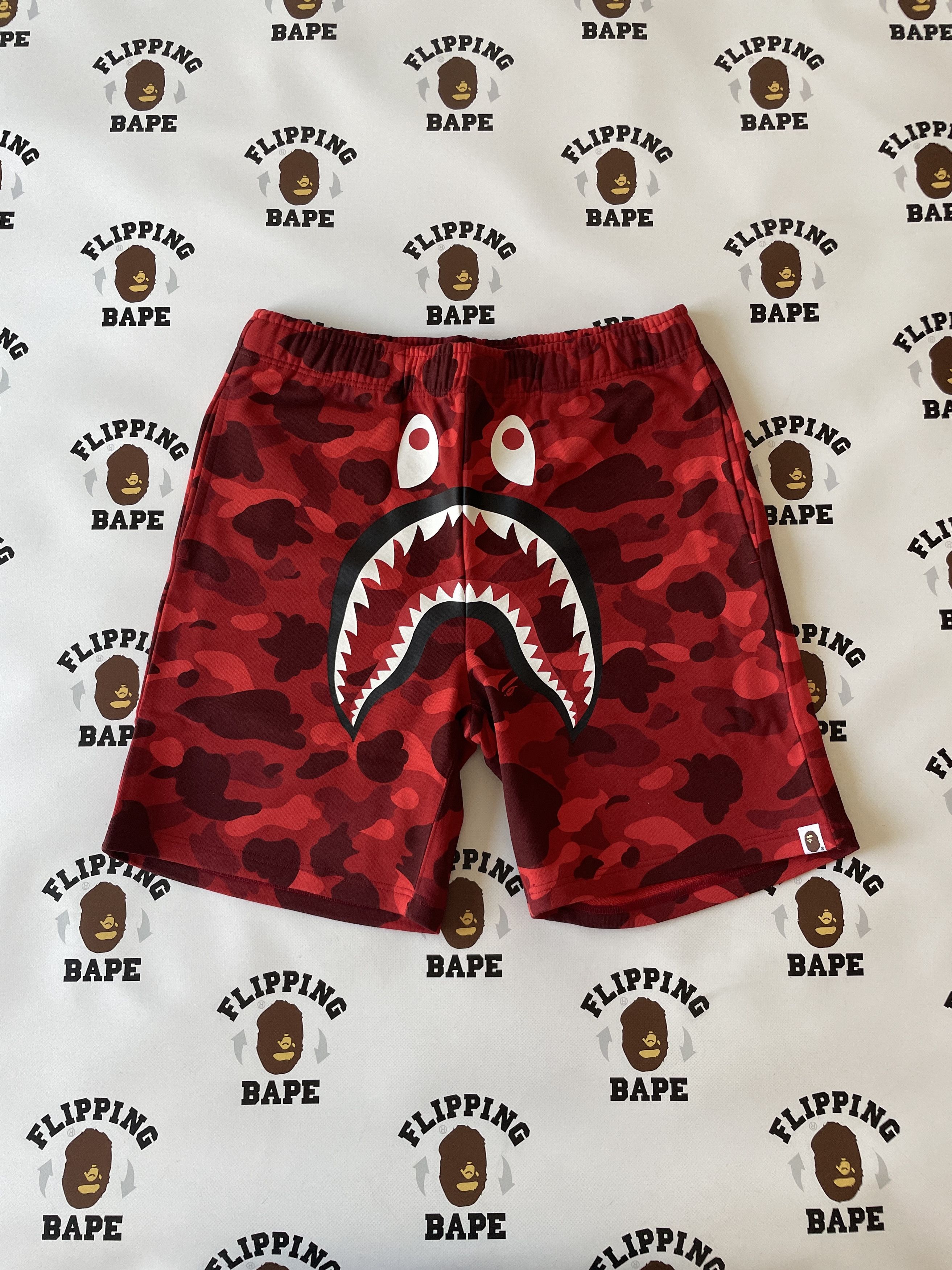Bape BAPE COLOR CAMO SHARK SWEAT SHORTS Grailed