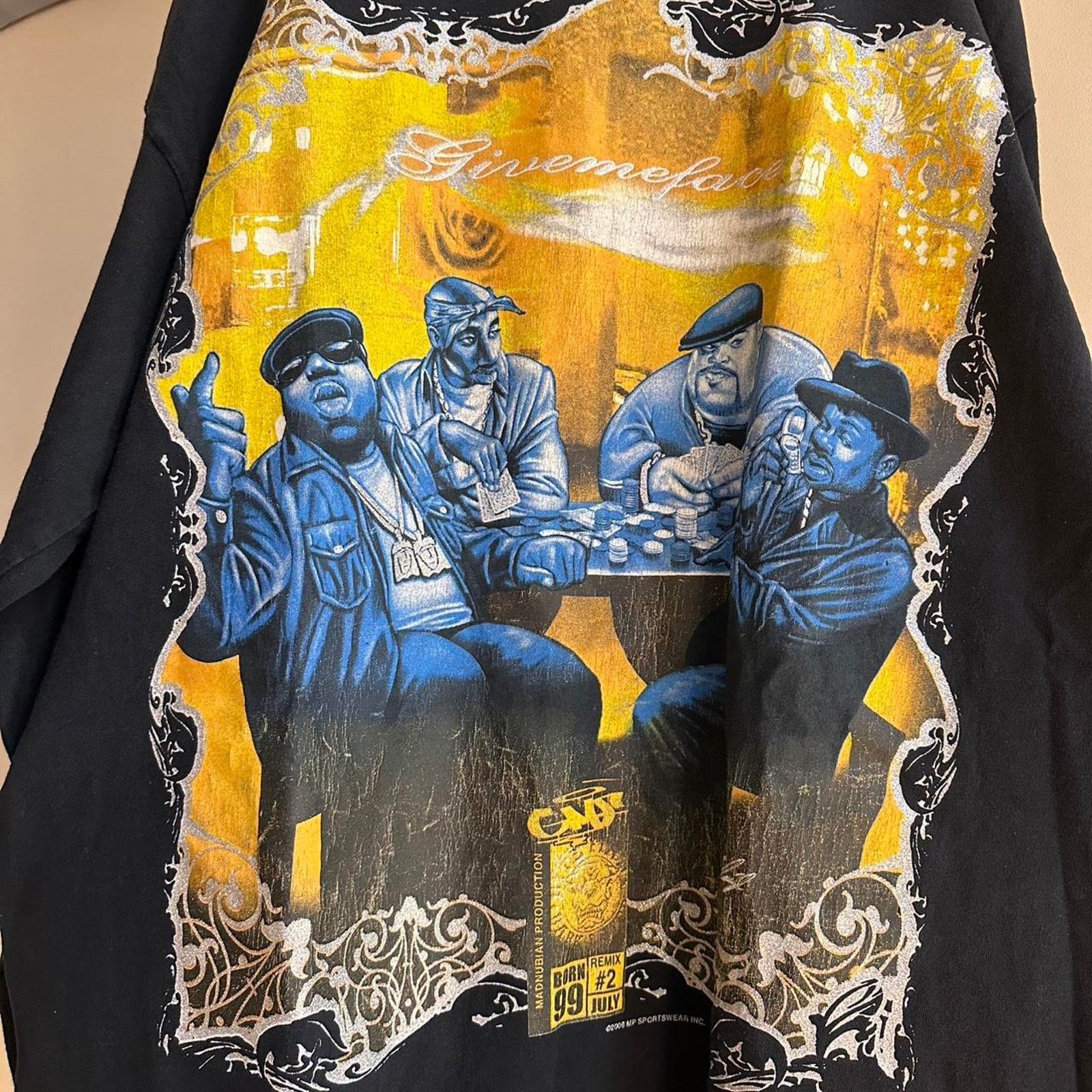 Hypebeast × Rap Tees Vintage GiveMe Face Rap Longsleeved Shirt Size 3XL Size US XXL / EU 58 / 5 - 8 Thumbnail