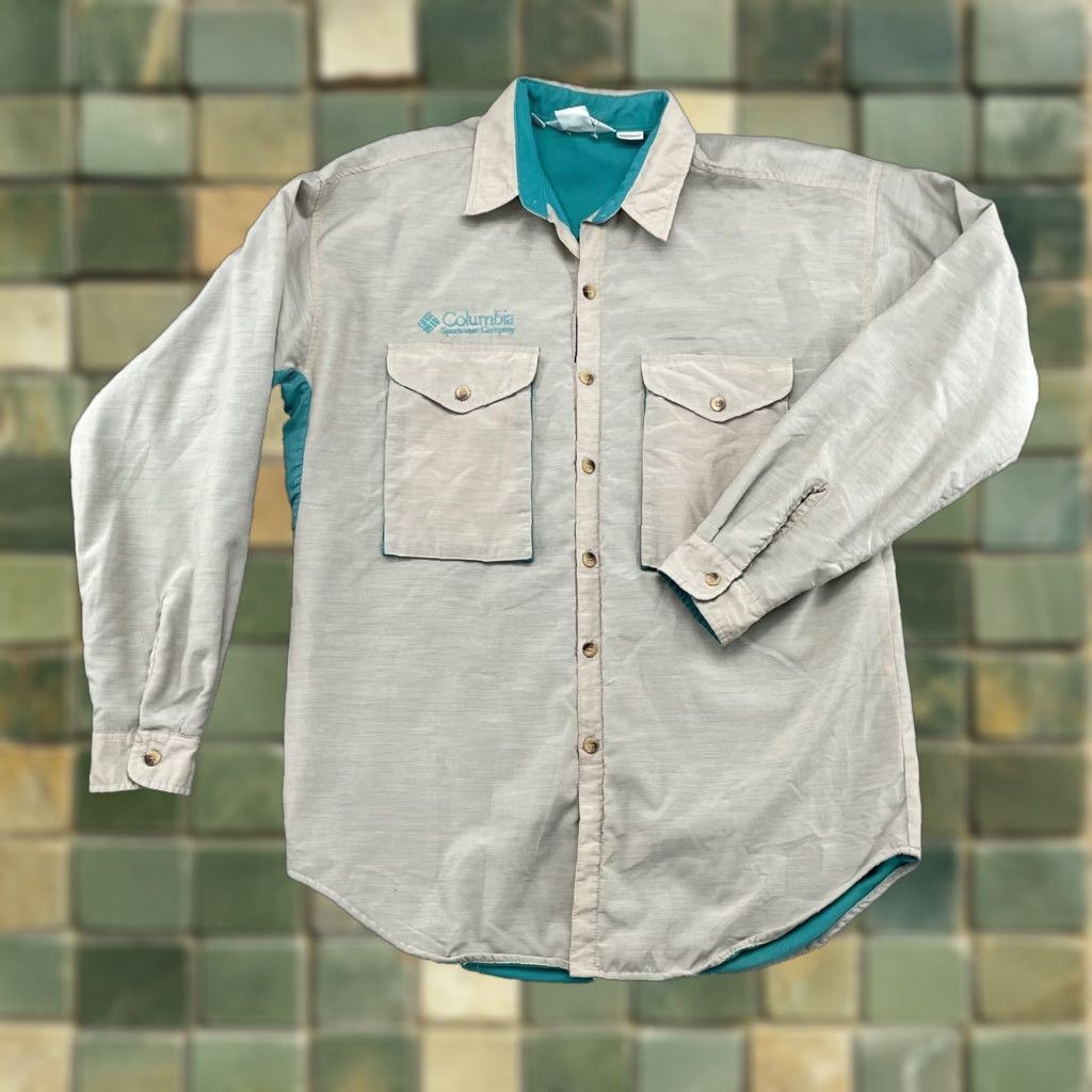 Vintage VTG Columbia Shirt Men Med Radial Sleeve Safari Fly Fishing Utility Outdoor Hunt N/A Size US M / EU 48-50 / 2 - 1 Thumbnail