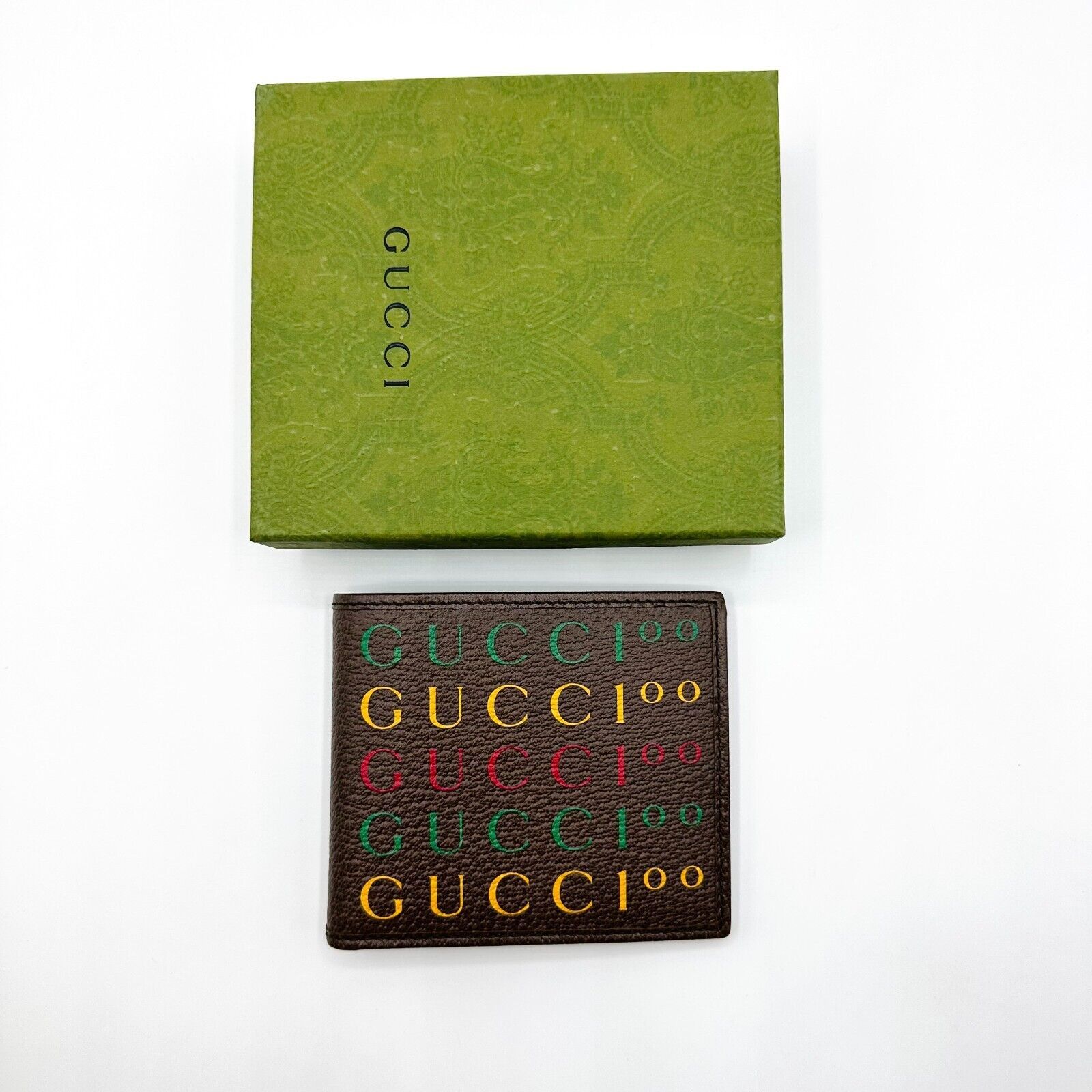 Gucci 100 Centennial Men's Brown Leather Bifold Wallet Size ONE SIZE - 1 Thumbnail