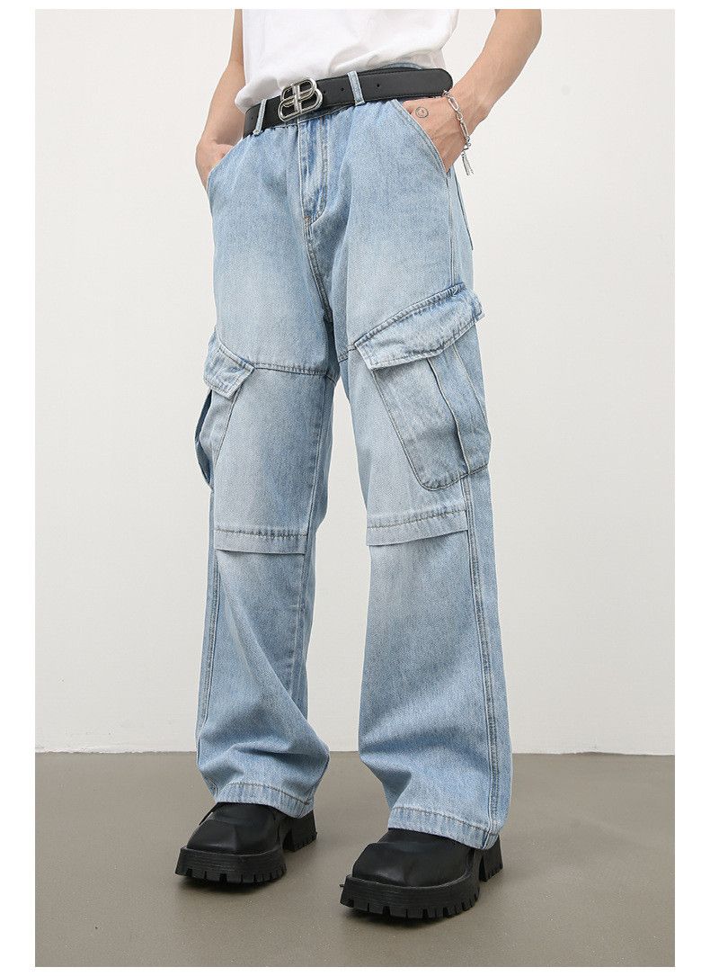 Japanese Brand American high street wide-leg loose retro cargo jeans Size US 32 / EU 48 - 3 Thumbnail