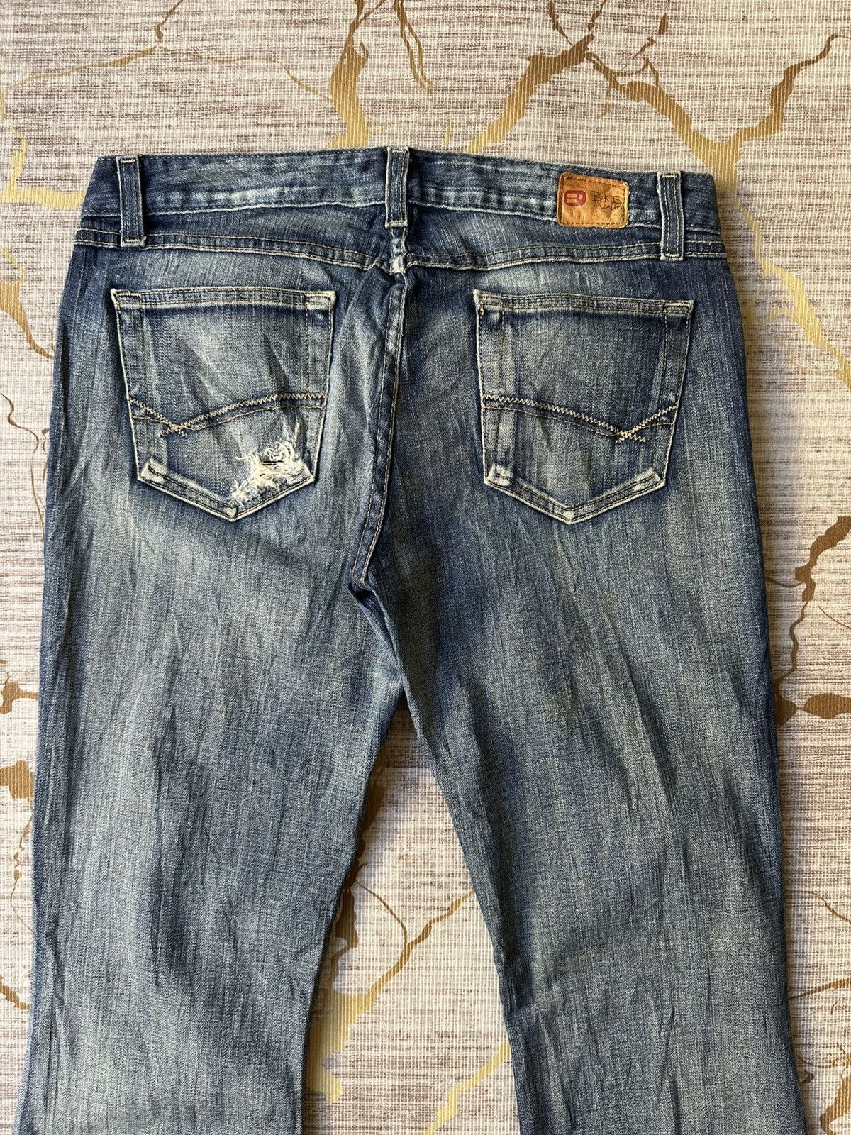 Japanese Brand FLARE Bike Denim Distressed Low Rise Jeans Size US 32 / EU 48 - 13 Thumbnail