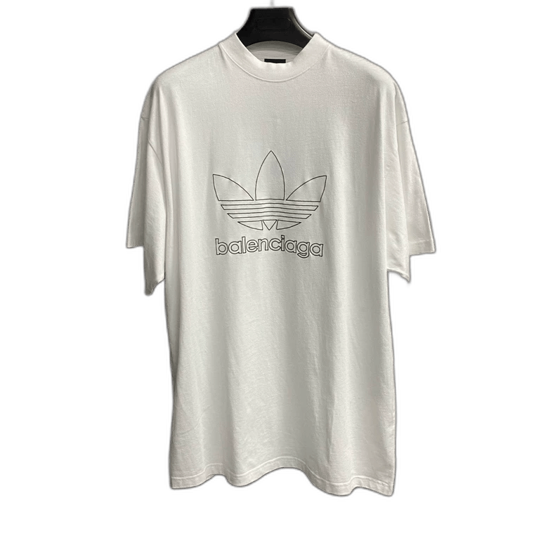 Balenciaga Adidas White Logo T-Shirt-2506