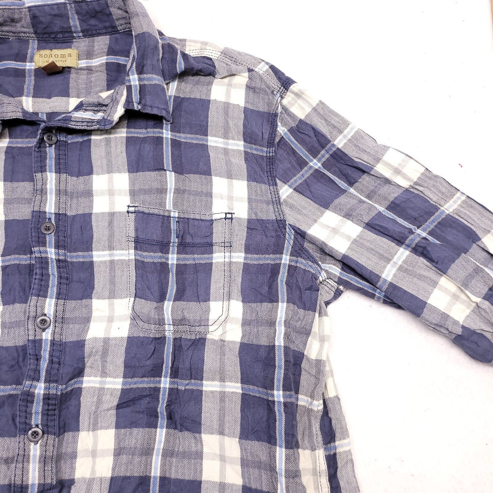 Sonoma Sonoma Tartan Flannel Shirt Mens Size Extra Large XL Blue Size US XL / EU 56 / 4 - 5 Thumbnail