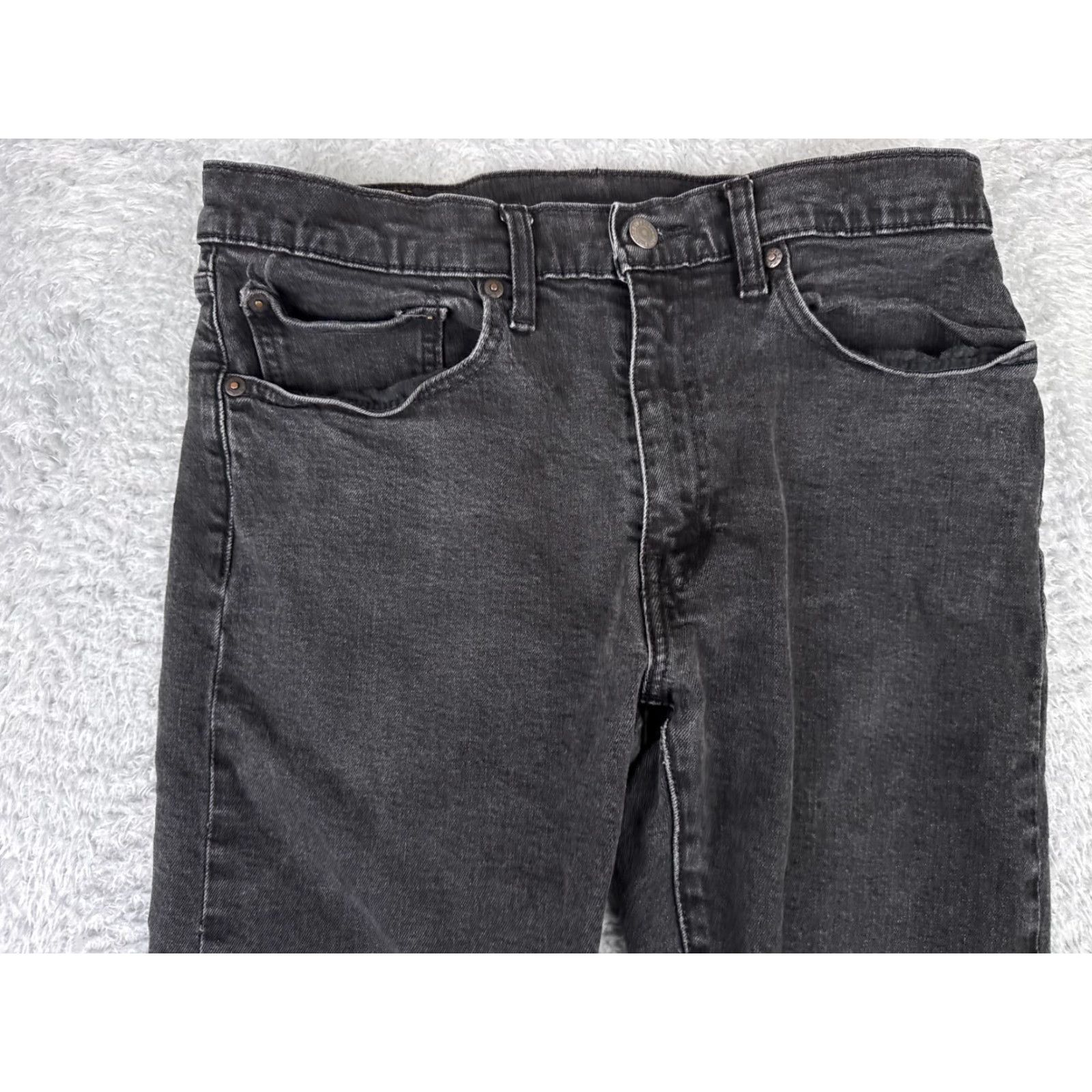 Levi's Levis 512 Jeans Black Denim Distressed Cotton 34x29 5-Pocket Regular Fit Adult Men Jeans Vintage No Size US 34 / EU 50 - 4 Thumbnail
