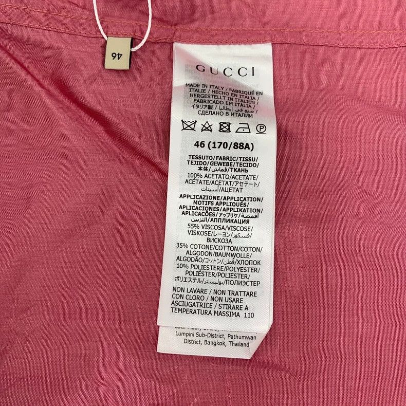 Gucci Gucci Pink single-breasted lapel long-sleeved shirt 2502-Ne Size US S / EU 44-46 / 1 - 7 Thumbnail