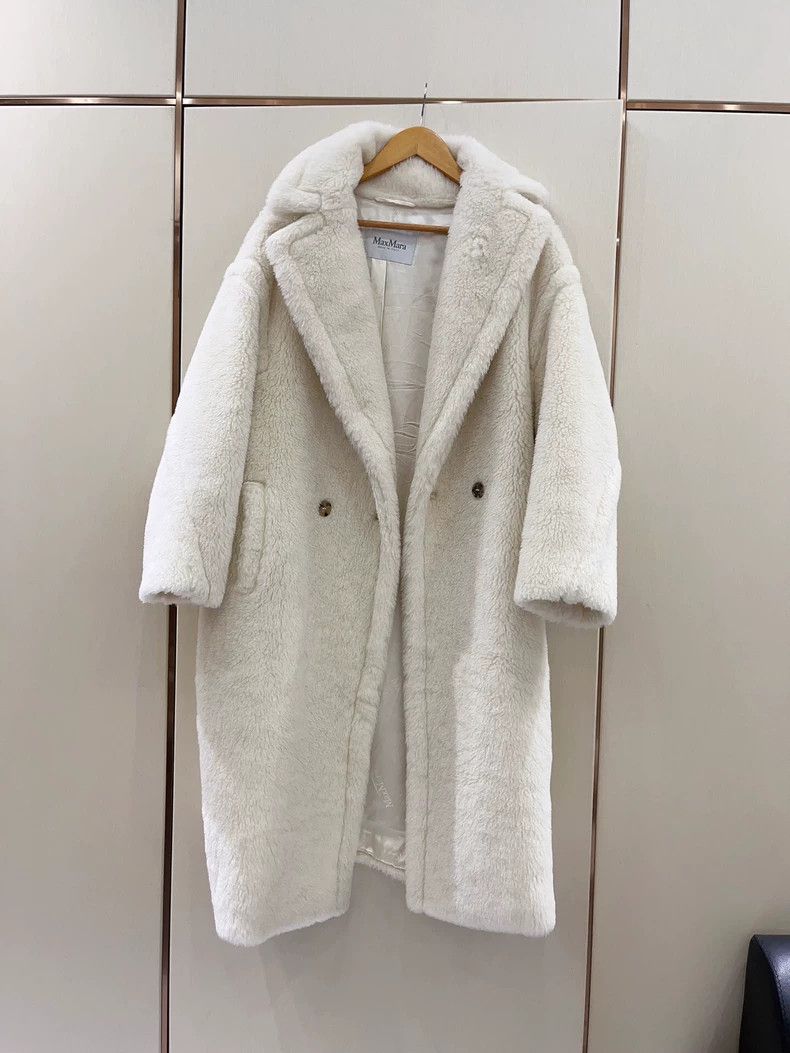 Vintage MaxMara Teddy Coat White S Size US S / EU 44-46 / 1 - 1 Thumbnail