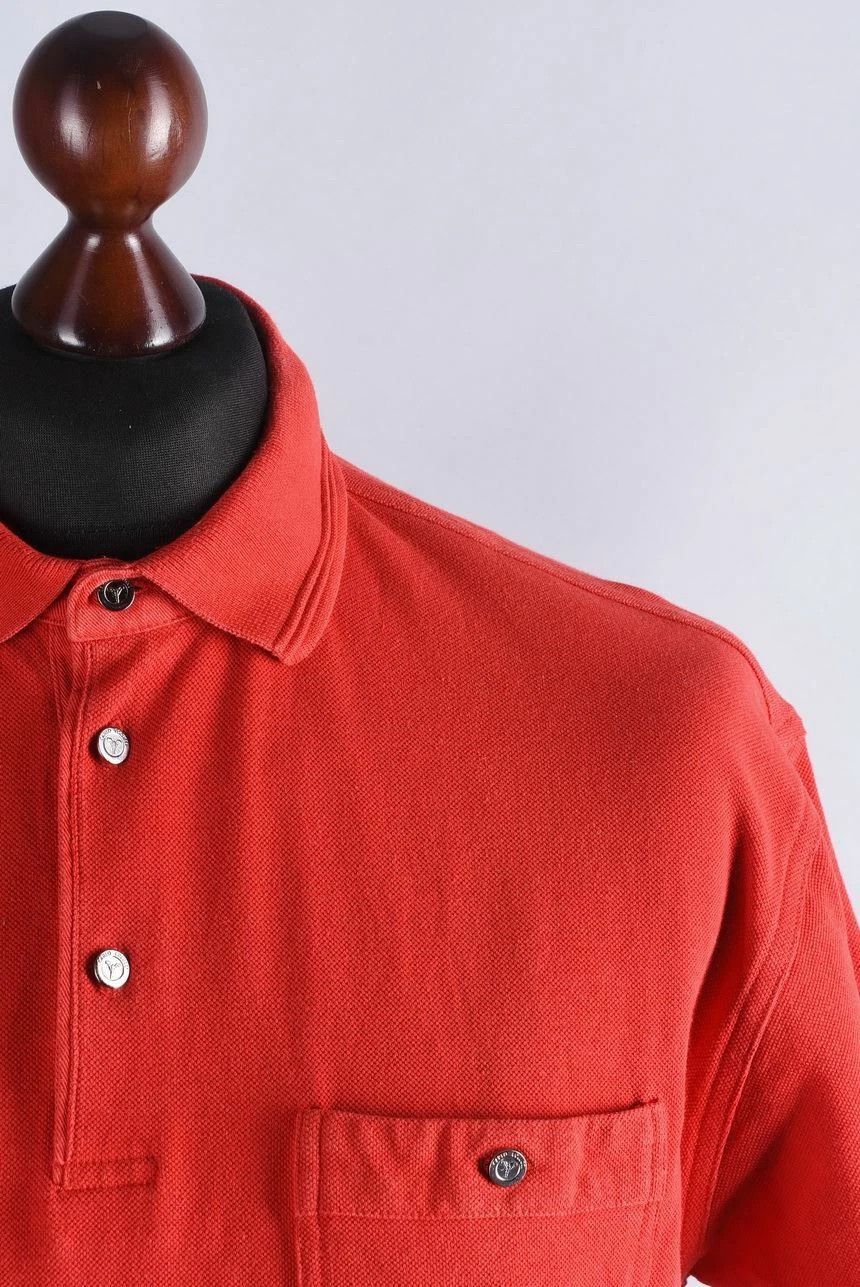 Carlo Colucci Carlo Colucci Vintage Red Short Sleeve Polo Shirt Size US L / EU 52-54 / 3 - 2 Thumbnail